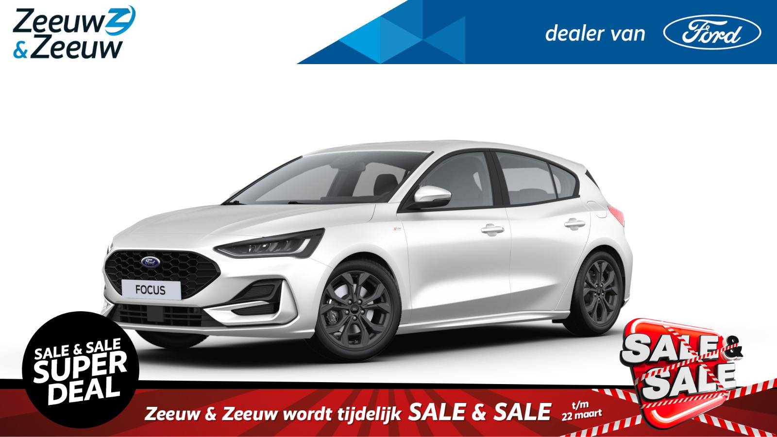 Ford Focus 1.0 EcoBoost Hybrid ST Line  | Nieuw te bestellen bij Zeeuw & Zeeuw Ford Alphen | Prijs inclusief 2500 euro Ford Voordeel | Financiering via Ford Options mogelijk