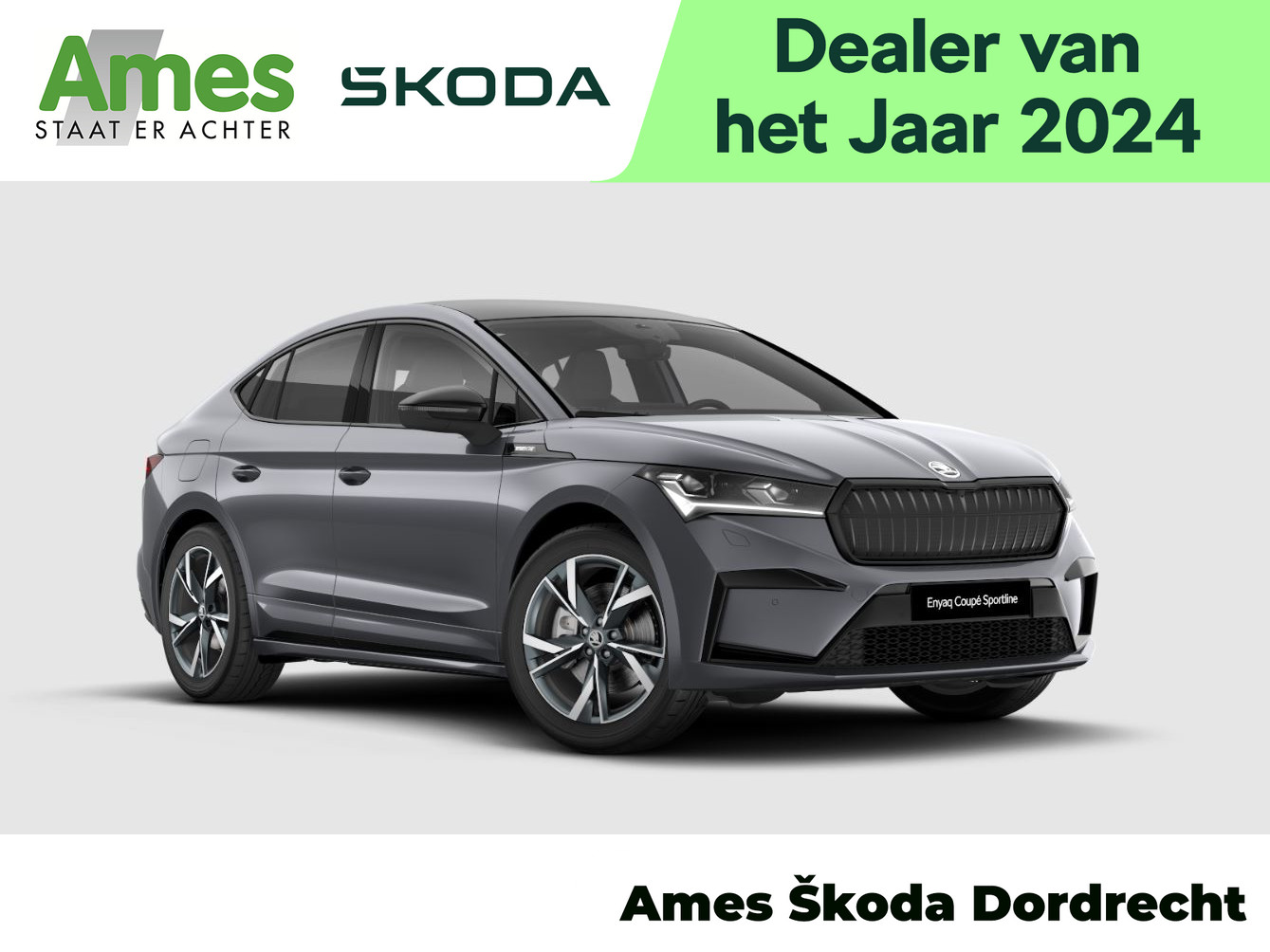 Škoda Enyaq Coupé Sportline 286 pk I 20 inch velgen I Graphite Grey I business upgrade plus pakket