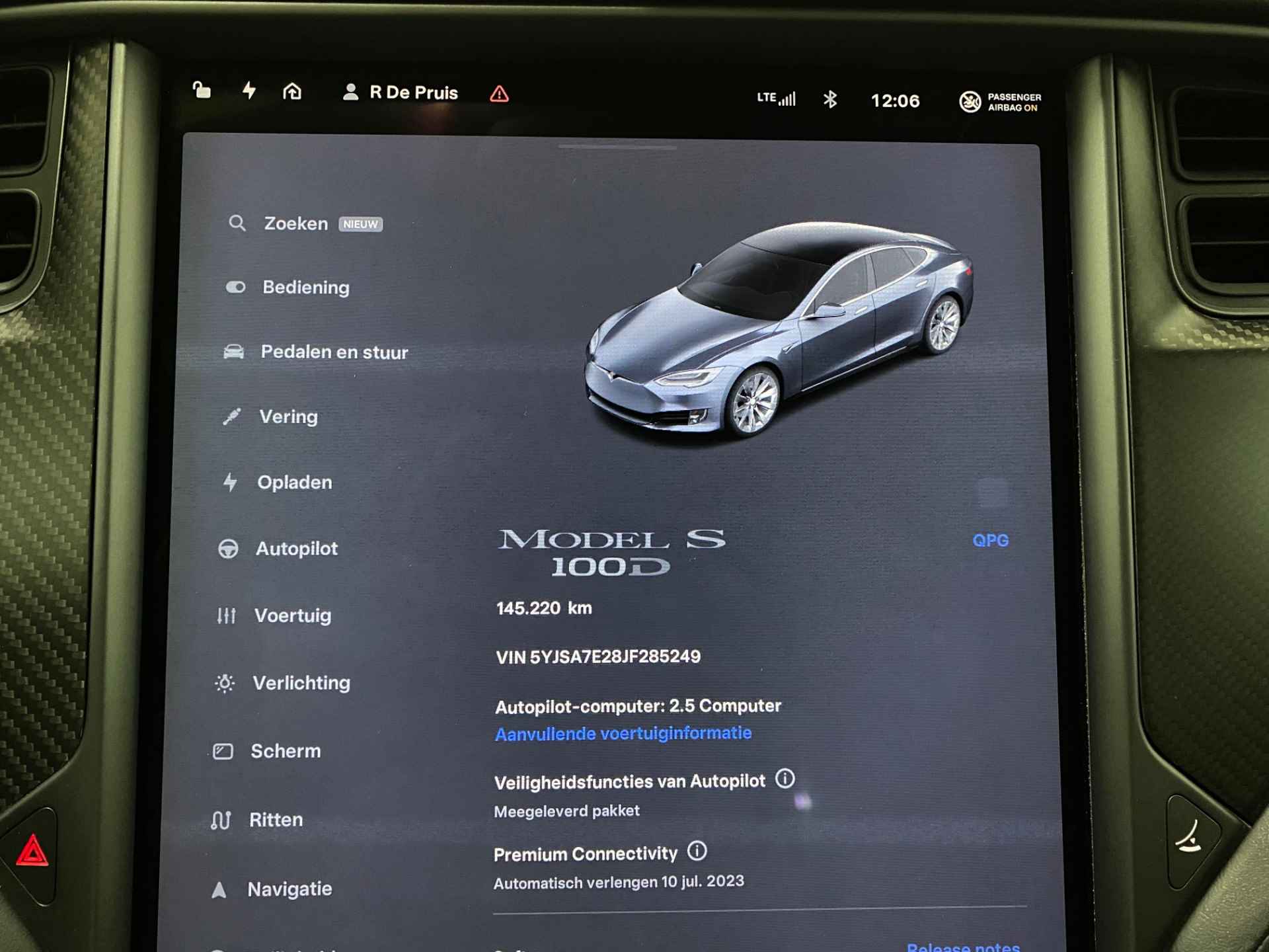 Tesla Model S 100D  21inch Panodak *Nieuw Accupack* Autopilot 2.5  Hoogglans zwartoptiek Alcantara hemel - 21/33