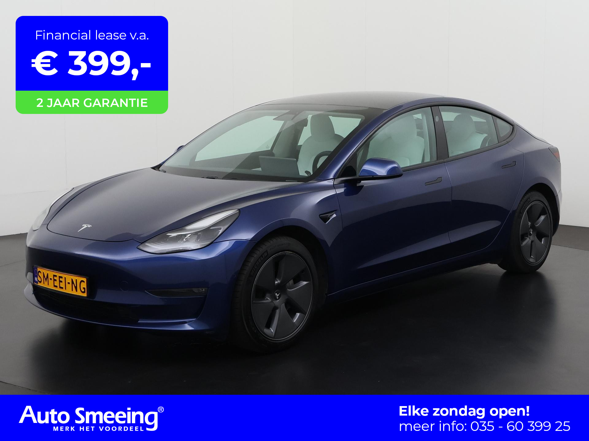 Tesla Model 3 Long Range AWD Dual | Camera | Adapt.cruise | Blind spot | Premium Audio | Zondag open!