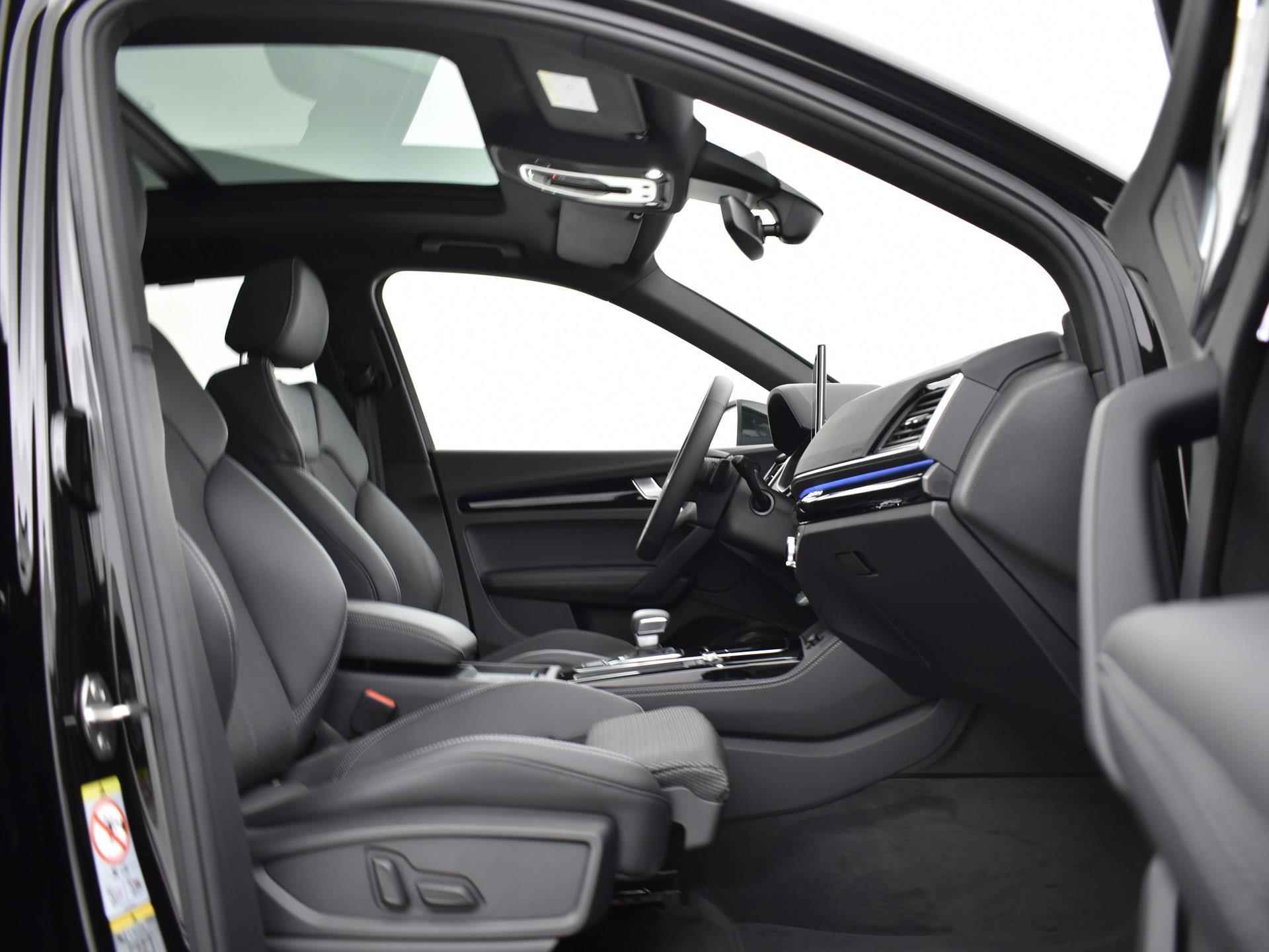 Audi Q5 Sportback 50 TFSIe 300pk S-Tronic Quattro S Edition | Panoramadak | Matrix LED | Camera | Keyless | Luchtvering | Zwart Optiek Plus | 21"Velgen | Stoelverwarming | - 14/36