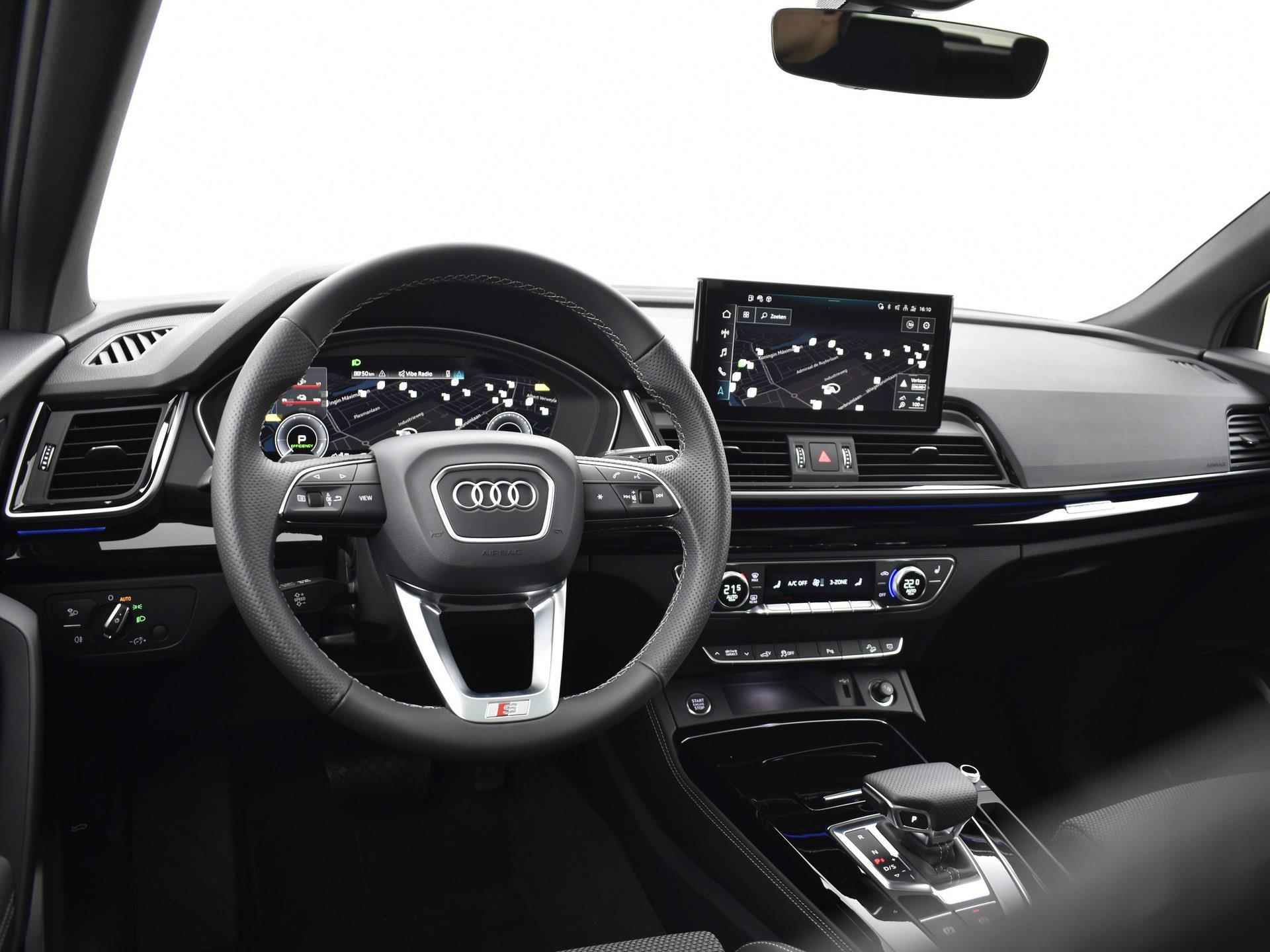 Audi Q5 Sportback 50 TFSIe 300pk S-Tronic Quattro S Edition | Panoramadak | Matrix LED | Camera | Keyless | Luchtvering | Zwart Optiek Plus | 21"Velgen | Stoelverwarming | - 20/36
