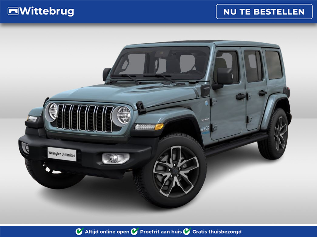 Jeep Wrangler Unlimited 4xe 380 Sahara NIEUW MODEL | 20 INCH - SOFTTOP -  BINNENKORT LEVERBAAR - NL AUTO