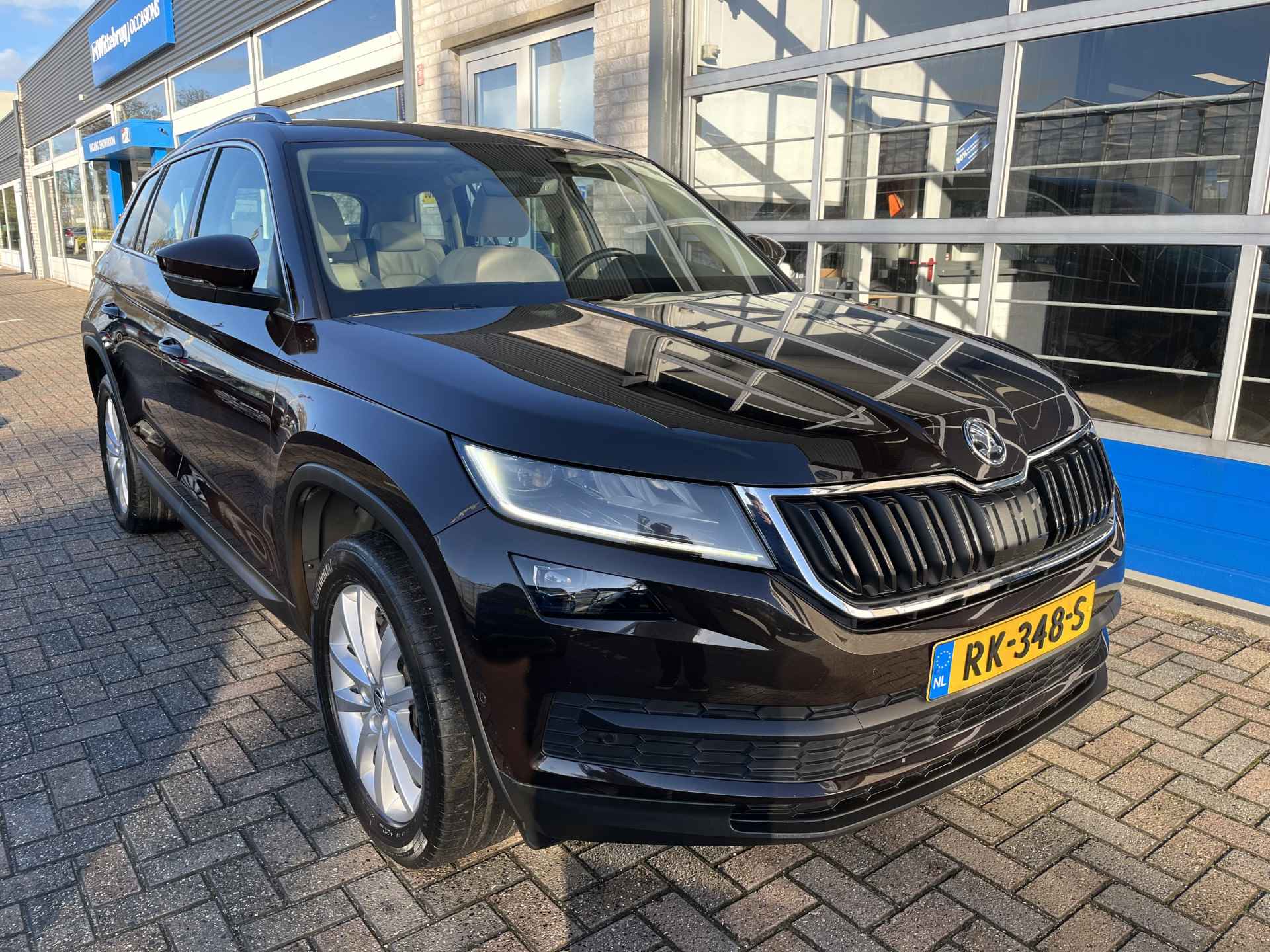 Škoda Kodiaq 2.0 TSI 4x4 Style / AUTOMAAT/ PANO/ TREKHAAK/ 180 PK/ PARK. SENSOREN/ LEDEREN MEMORY SEATS/ STOELVERWARM./ KEYLESS/ CRUISE/ APP-CONNECT/ NAVI/ CLIMA/ DAB/ 18" LMV - 45/48