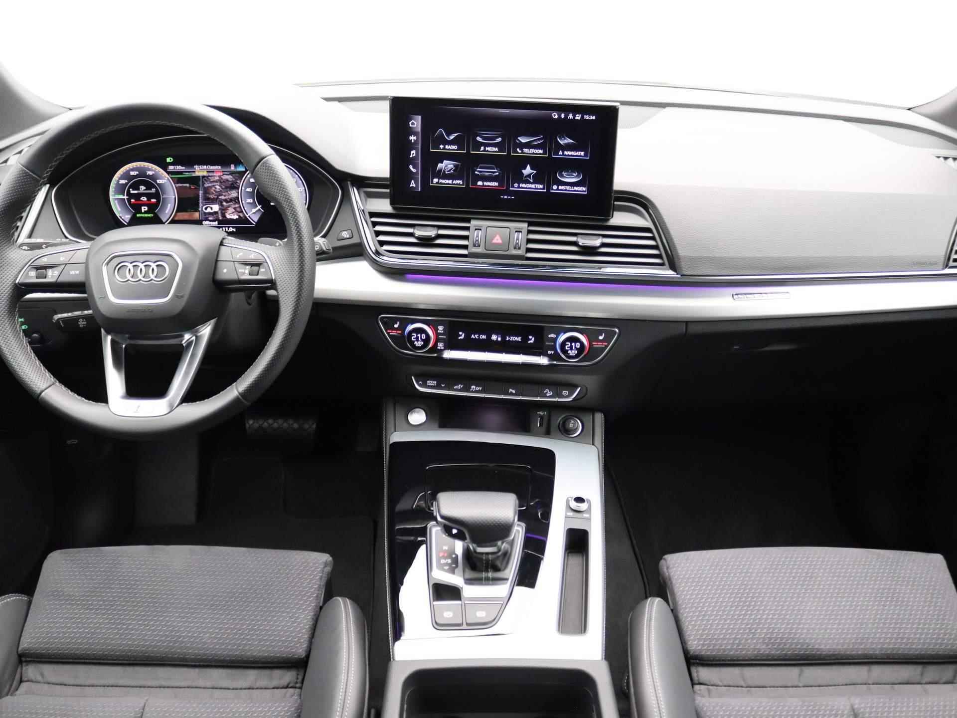 Audi Q5 55 TFSI e Quattro S edition 367PK S-tronic Panoramadak, achteruitrijcamera, stoelverwarming, Matrix-LED, keyless, elek. achterklep, 19'' lichtmetaal - 17/50