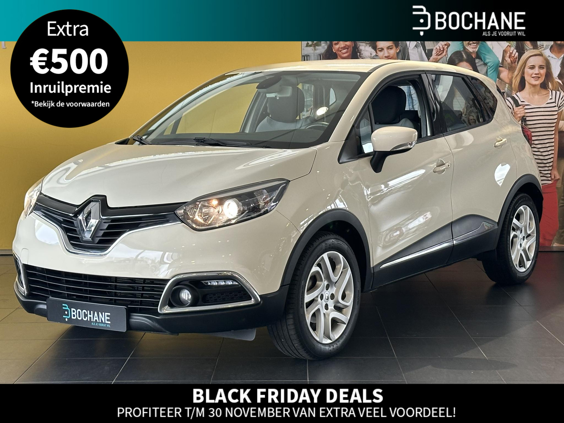 Renault Captur 1.2 TCe Dynamique AUTOMAAT | TREKHAAK | NAVIGATIE | ACHTERUITRIJCAMERA | PARKEERSENSOREN ACHTER | CLIMATE CONTROL | LICHTMETALEN VELGEN