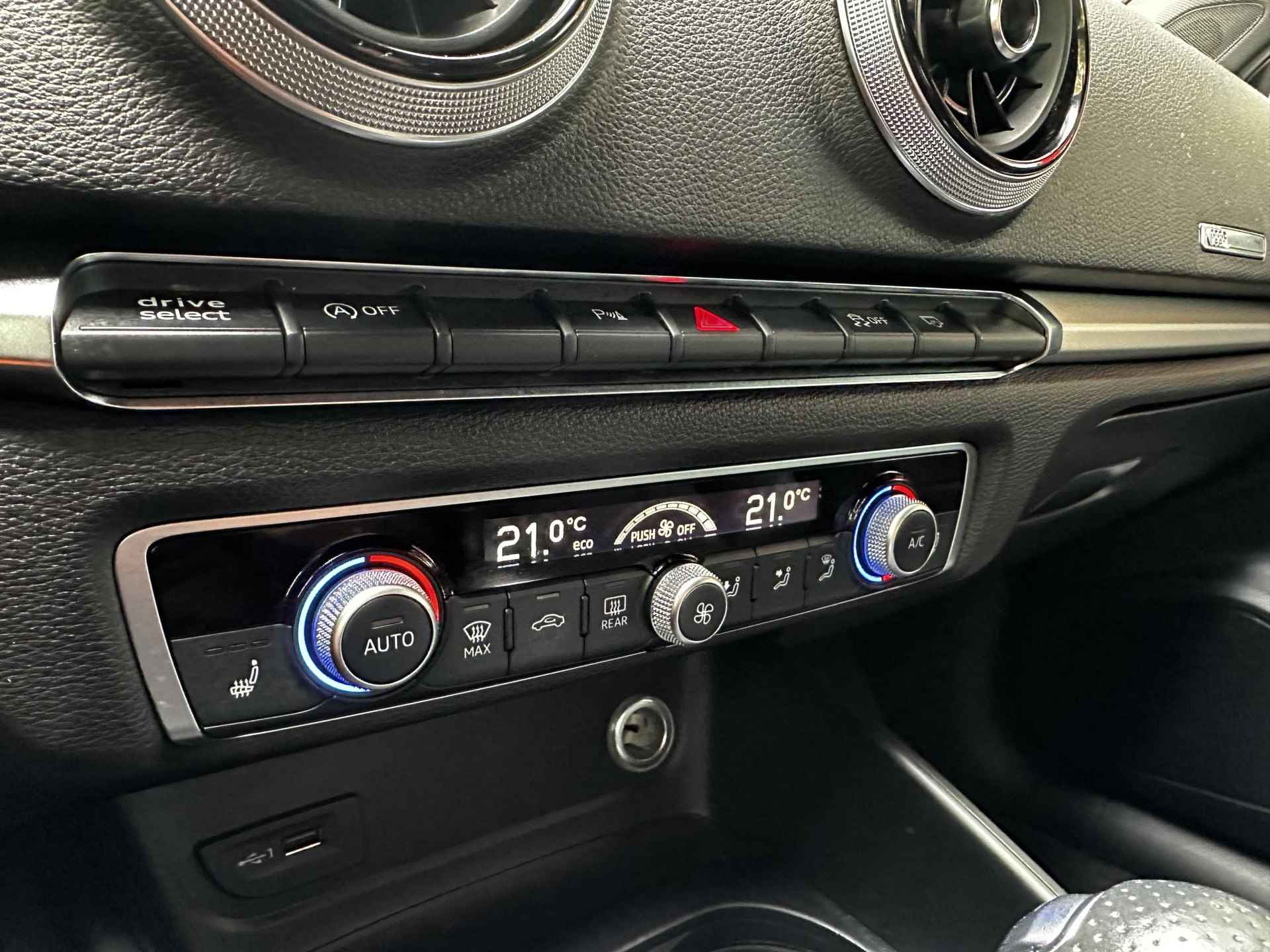 Audi A3 Limousine 35 TFSI CoD Advance Sport | Stoelverw. | Virtual Dash | PDC | Adapt. Cruise | DAB | LED | 18 inch - 26/29
