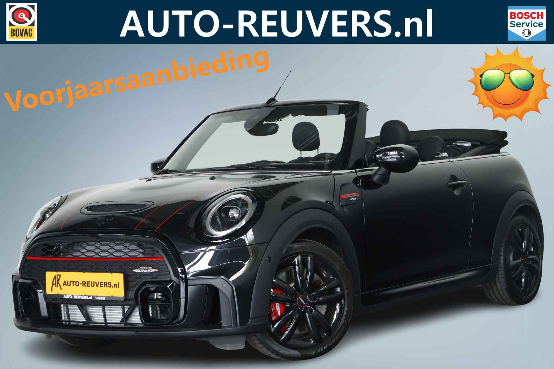 MINI Cabrio 2.0 John Cooper Works JCW Pack 232 pK  Navi / Carplay / Leder / Automaat / ACC / LED