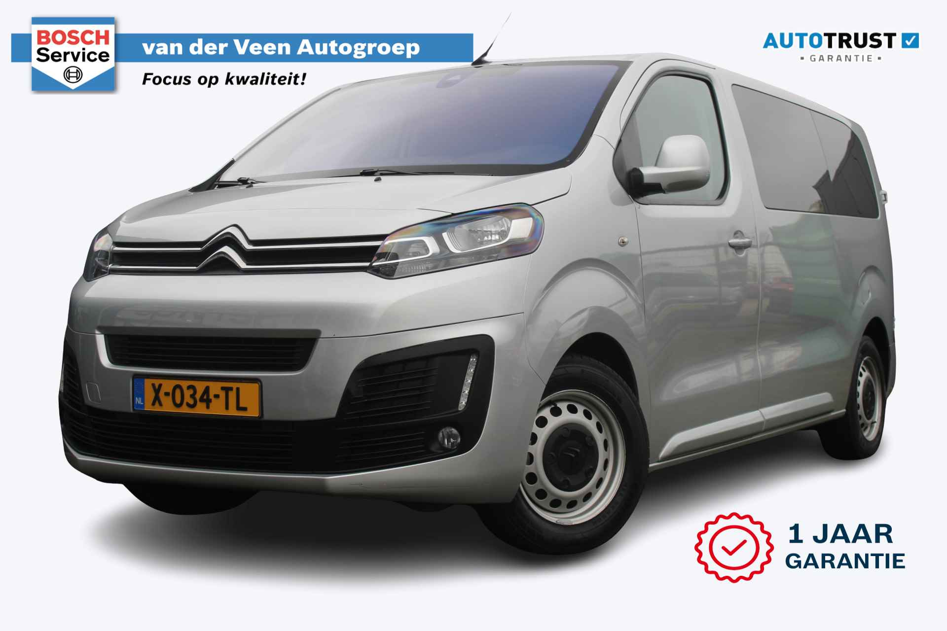 Citroën Spacetourer 1.6 BlueHDi 115 M S&S Business | Incl 1 jaar garantie | Navi | Apple Carplay | Cruise control | Bluetooth | Start & Stop | Parkeersensoren achter | Schuifdeur rechts | 3 zitrijen | Airco | Bluetooth telefoon | Boekjes aanwezig | - 1/45