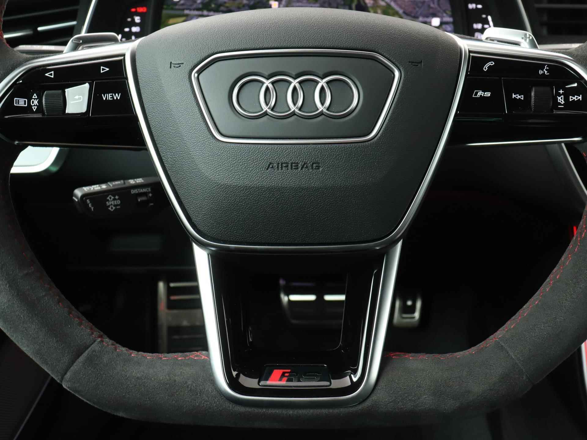 Audi RS 6 Avant TFSI quattro 600 PK | Head-up display | Bang & Olufsen Soundsystem | 22 inch lm velgen | RS Dynamic Pakket Plus | RS Design pakket Rood |Optiekpakket Zwart Plus | Panorama dak | RS Sportuitlaat | Keramische remschijven Rood | RS Sportonderstel Plus | Servosluiting deuren | - 19/35