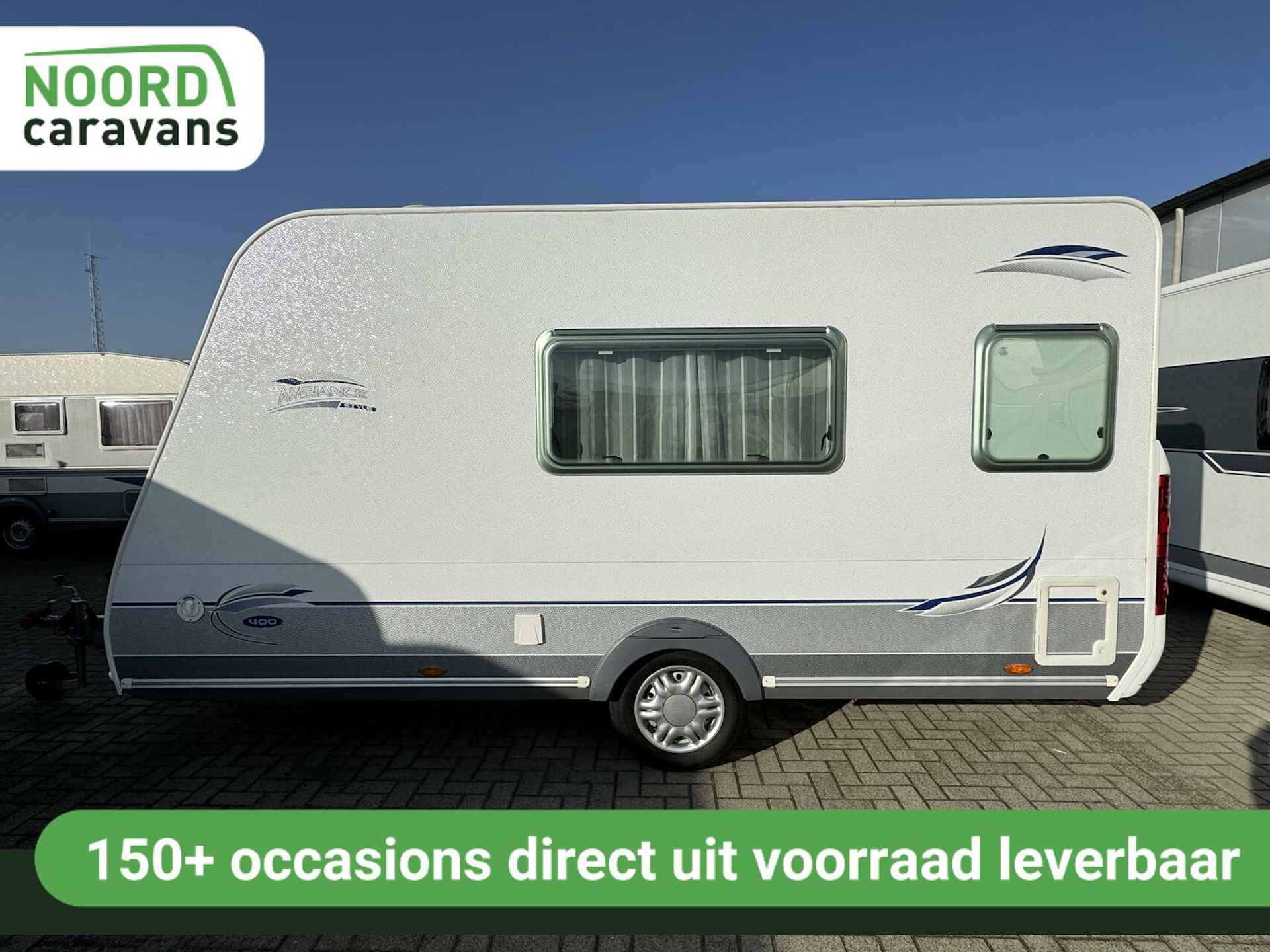 CARAVELAIR AMBIANCE STYLE 400, DWARSBED, FIETSENDR, VOORTENT - 2/24