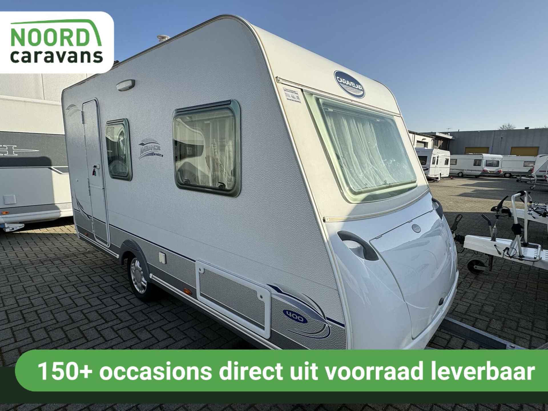 CARAVELAIR AMBIANCE STYLE 400, DWARSBED, FIETSENDR, VOORTENT - 3/24