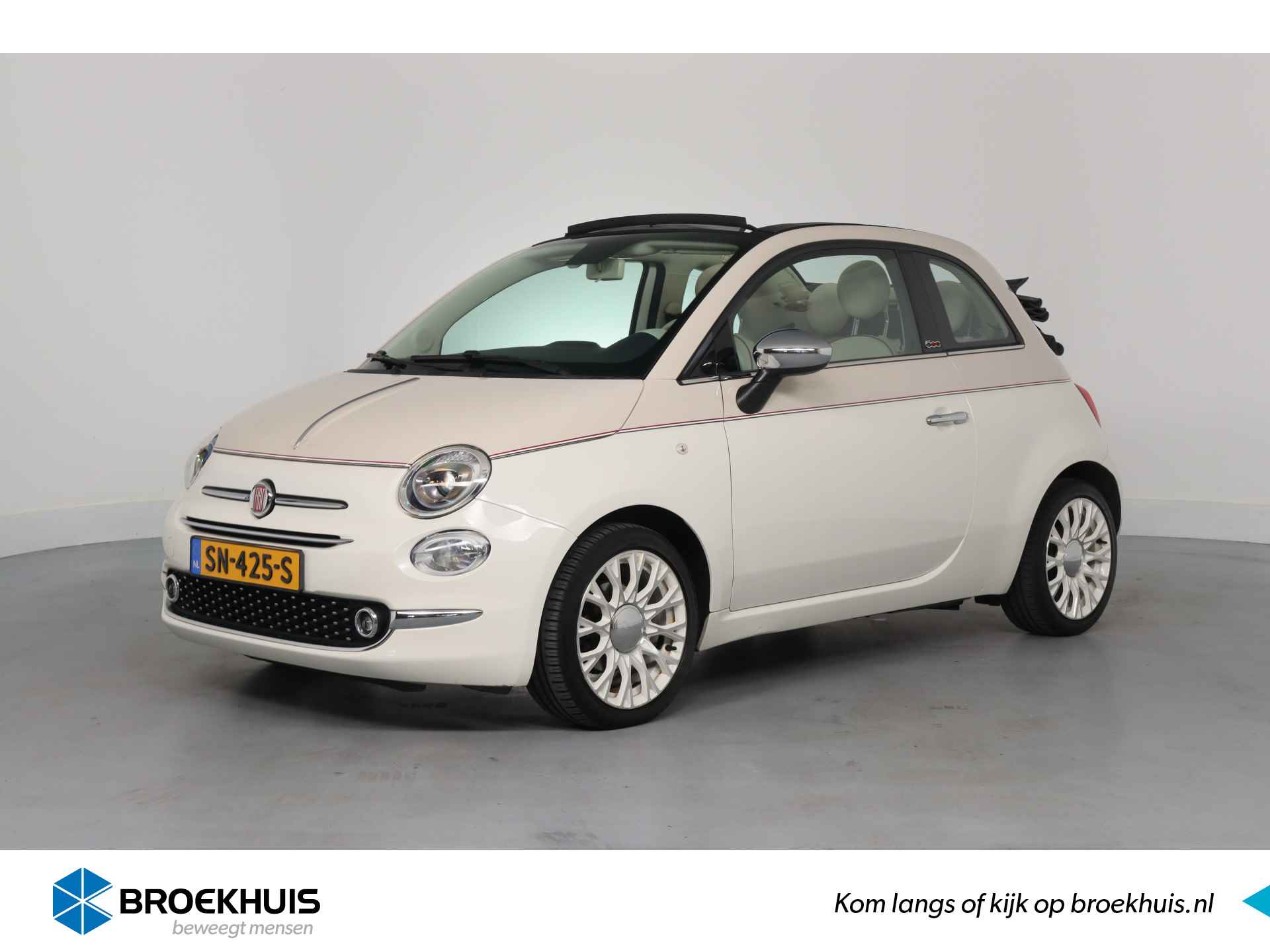 Fiat 500C 0.9 TwinAir Turbo 60th Anniversary | Automaat | Leder | Navi | Xenon | Cruise | DAB | Clima | Parkeersensoren | Lichtmetalen Vel - 1/34