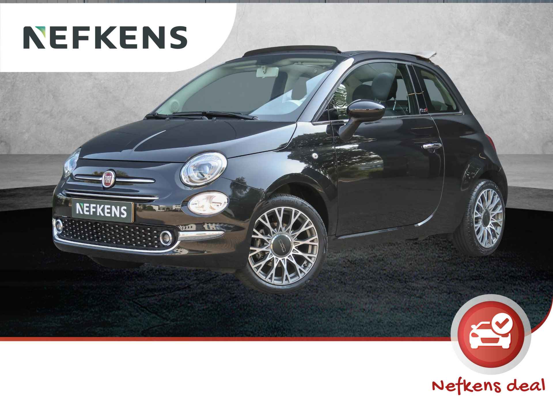 Fiat 500 C 69pk Hybrid Star Cabrio (1ste eig./LEER/Climate/Cruise/7"scherm//LMV) - 1/26