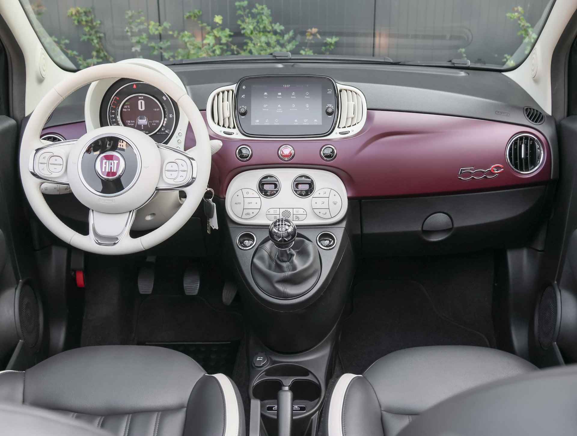 Fiat 500 C 69pk Hybrid Star Cabrio (1ste eig./LEER/Climate/Cruise/7"scherm//LMV) - 12/26