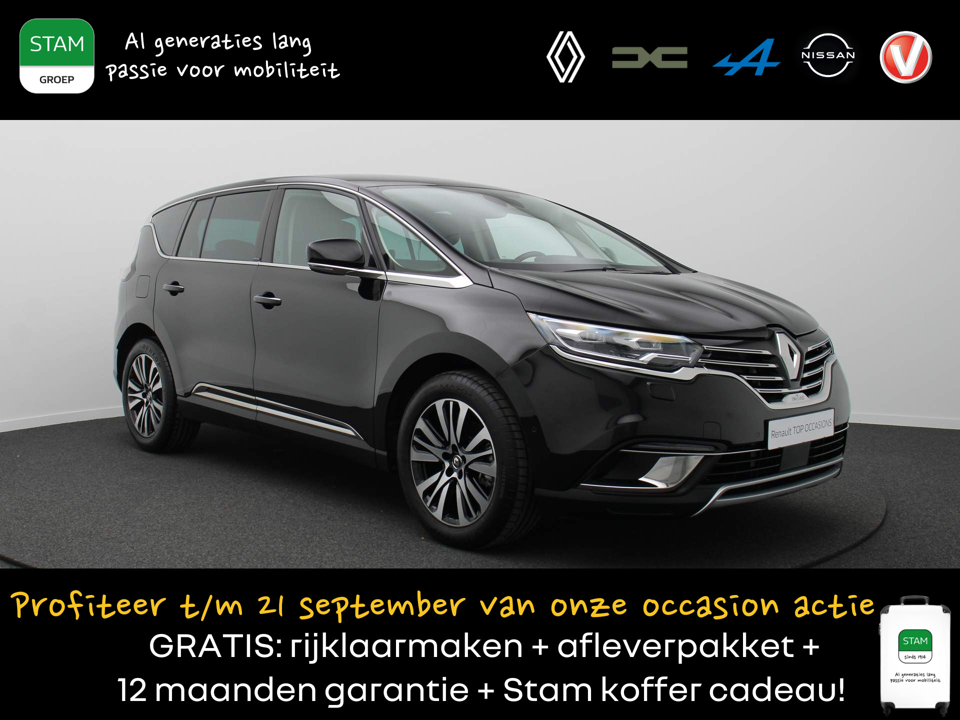 Renault Espace TCe 225pk Initiale Paris 5p. EDC/Automaat Adapt. Cruise | Bose | Glazen dak | Leder | Navi | 19" Velgen