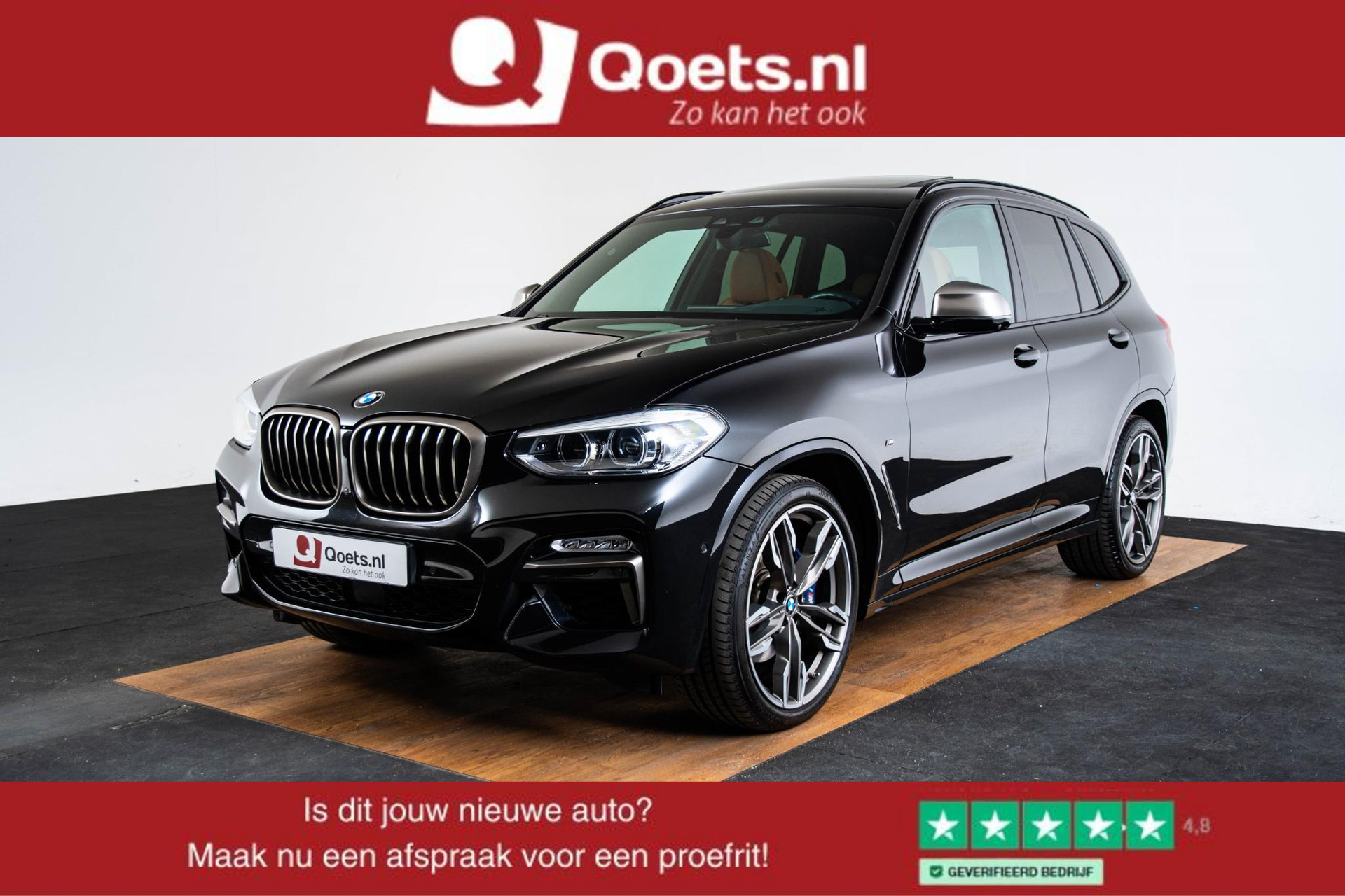 BMW X3 M40i xDrive High Executive Trekhaak - Panoramadak - Elektrisch verstelbare/verwarmde voorstoelen - Parking/Driving Assistant Plus - Comfort Acces - Head Up - Harman Kardon - Sportstoelen - Automatisch dimmende binnen/buitenspiegel -