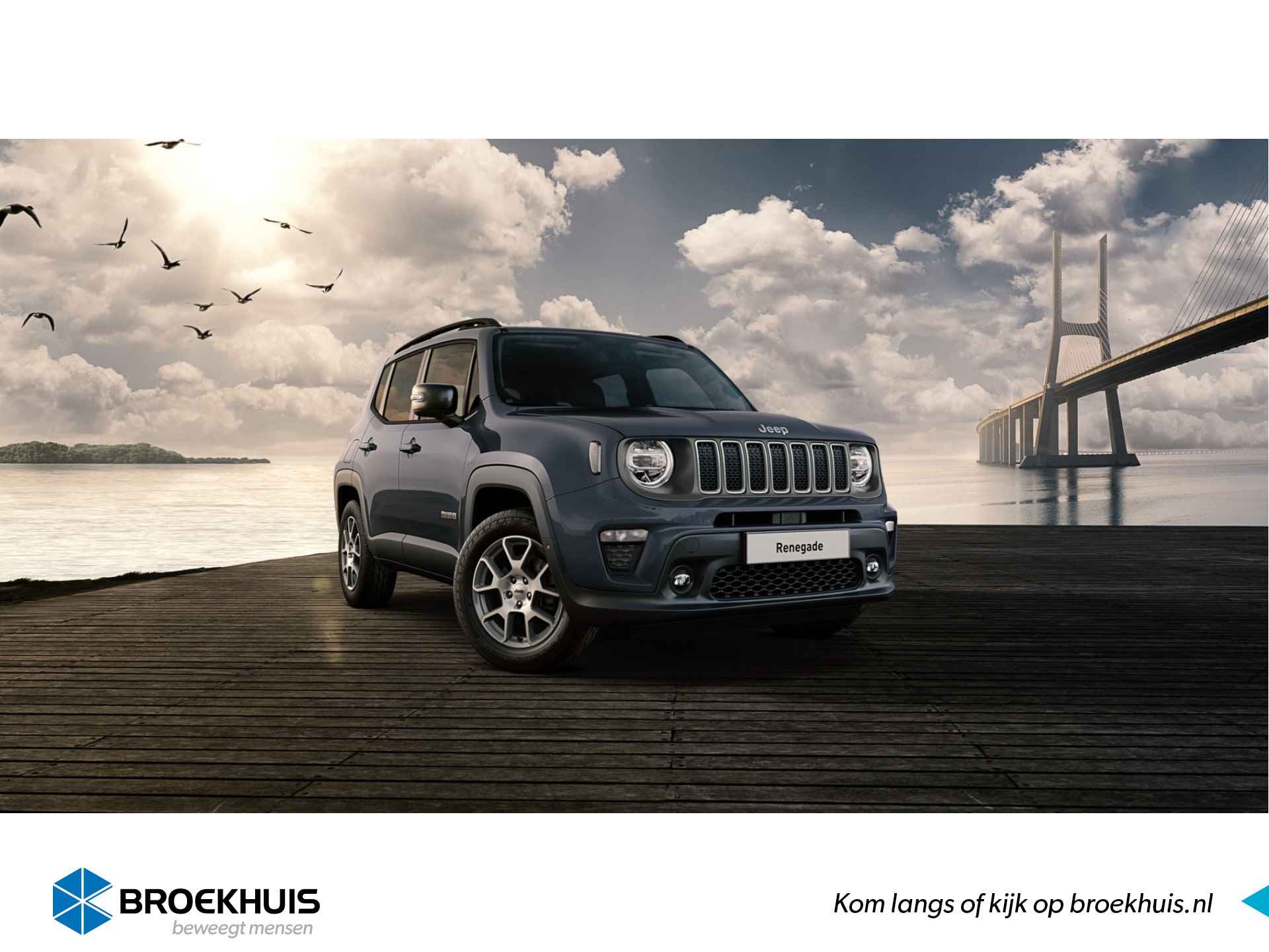 Jeep Renegade 1.5T 130 pk Automaat e-Hybrid Limited Convenience Pack | Style Pack |  Visibility Pack | Uconnect™ LIVE-infotainmentsysteem met 8,4-inch Touchscreen, Navigatie en Bluetooth - 1/9