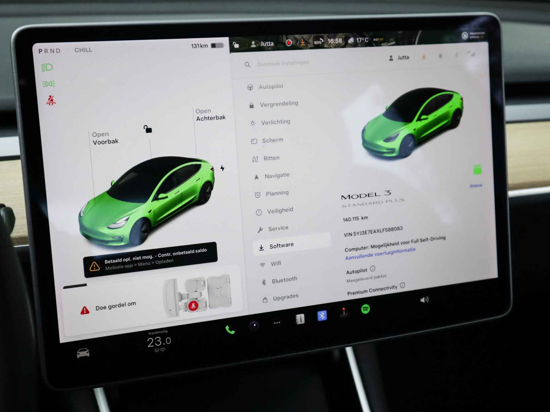 Tesla Model 3 Standard RWD Plus 60 kWh (239 PK) 1e-Eig. Tesla-Dealer-Onderh. BOVAG-Garantie. NL-Auto. Panoramadak, Autopilot, Achteruitrijcamera, Keyless-Entry/Start, Parkeersensoren-V+A, Licht-Zicht-Pakket, Lm-Velgen-18Inch, Privacy-Glas - 14/36