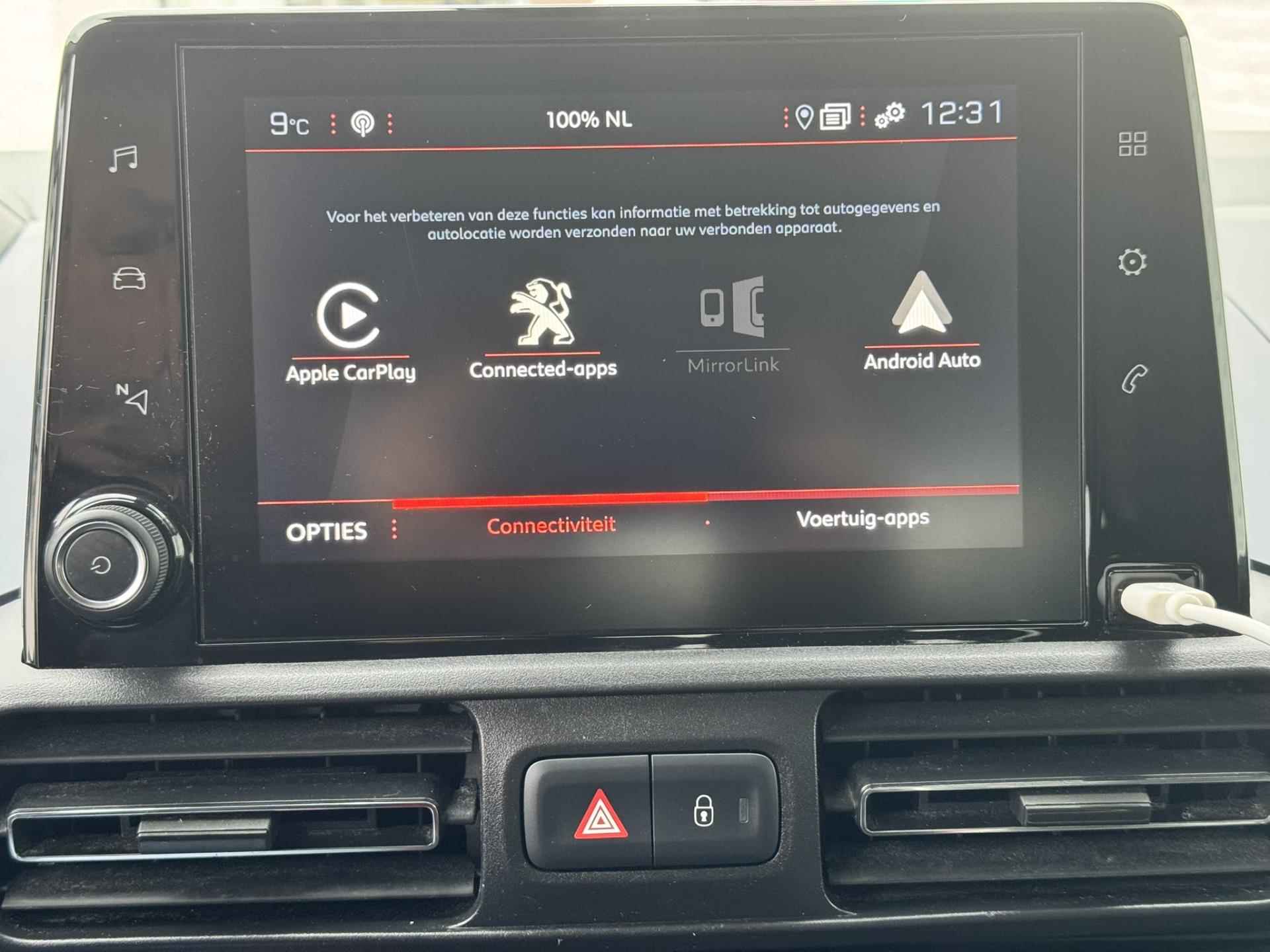 Peugeot Rifter Long 1.2 Puretech Long Active 7p. Parkeersensor achter Apple / Android Carplay Cruise control Climate control - 8/54