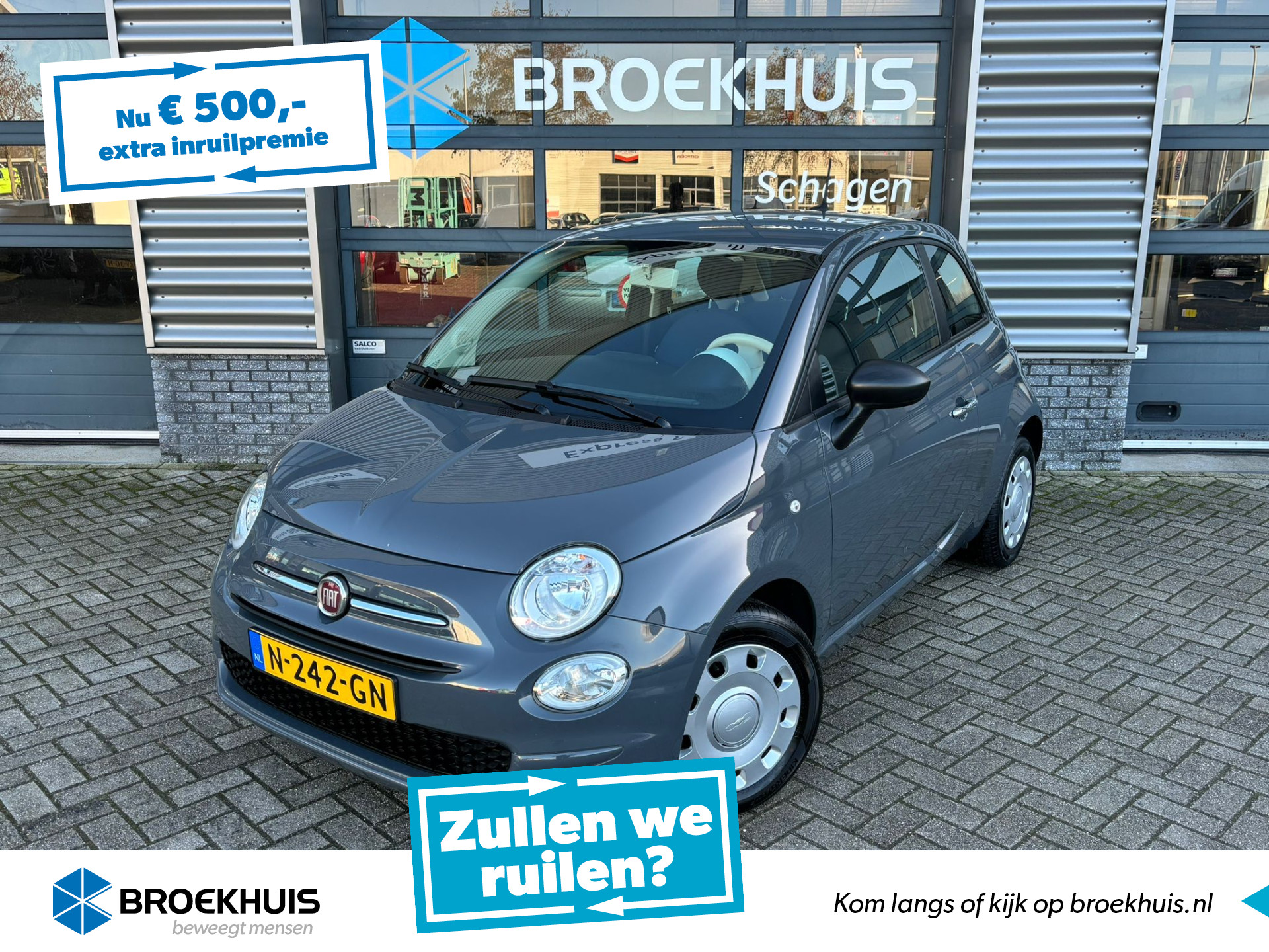 Fiat 500 1.0 70 pk Hybrid Cult | Airco | DAB | Cruise control |