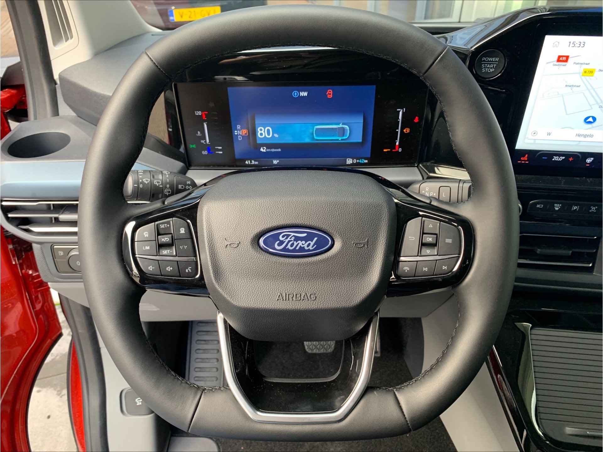 Ford Tourneo Custom 2.5 Plug-IN Hybrid 233 PK | ACTIVE | 1.850 kg Trekgewicht | 8 Persoons | Trekhaak | Leer | B&O | Adaptive Cruise C. | - 23/63