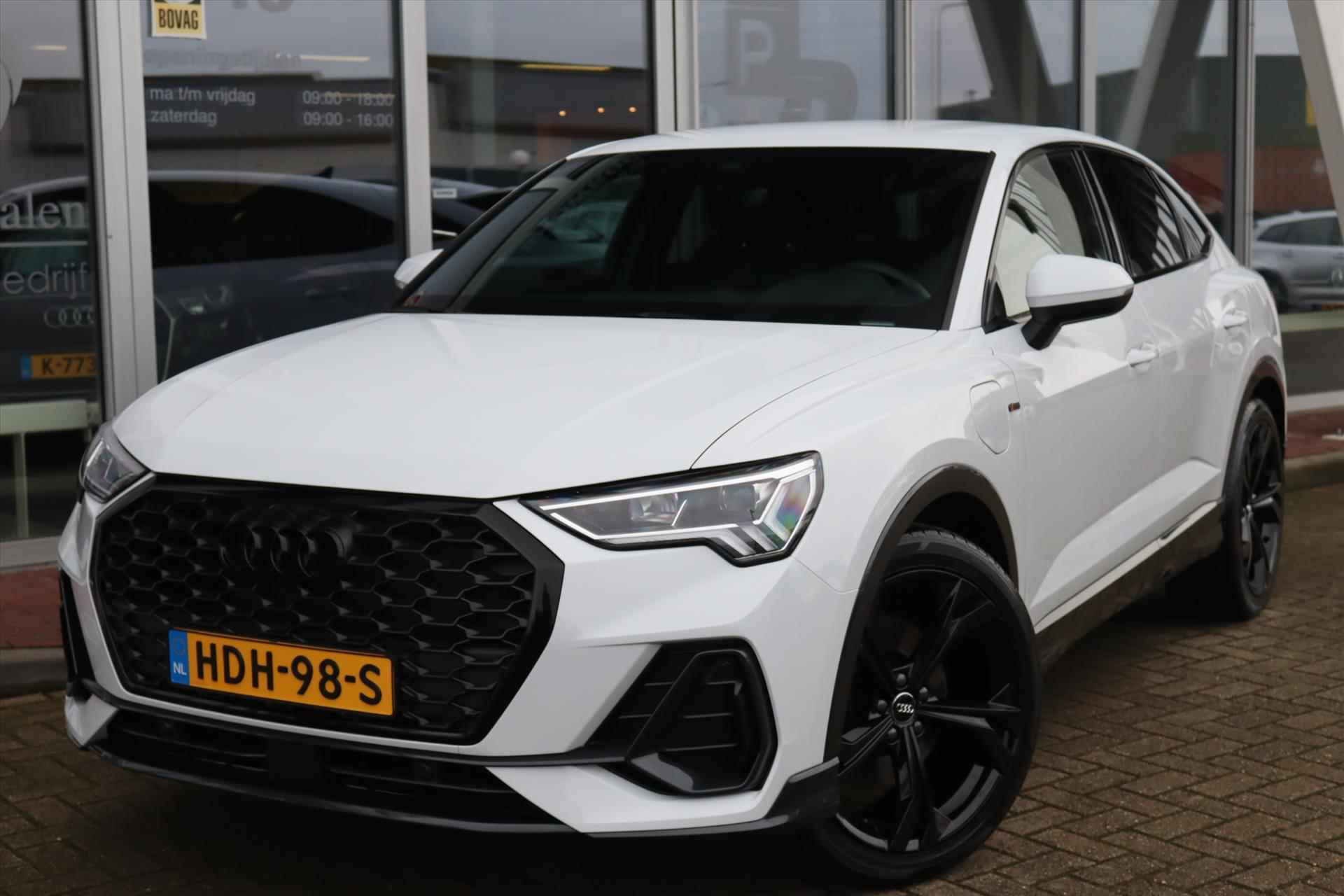 Audi Q3 Sportback 45TFSIe 245PK PHEV AUTOMAAT BLACK E.D. Navi Carplay | Adapt.Cruise | Virtual Cockpit | Keyless | Verlaagd | Electr.Klep | 20 Inch Lm | - 57/65