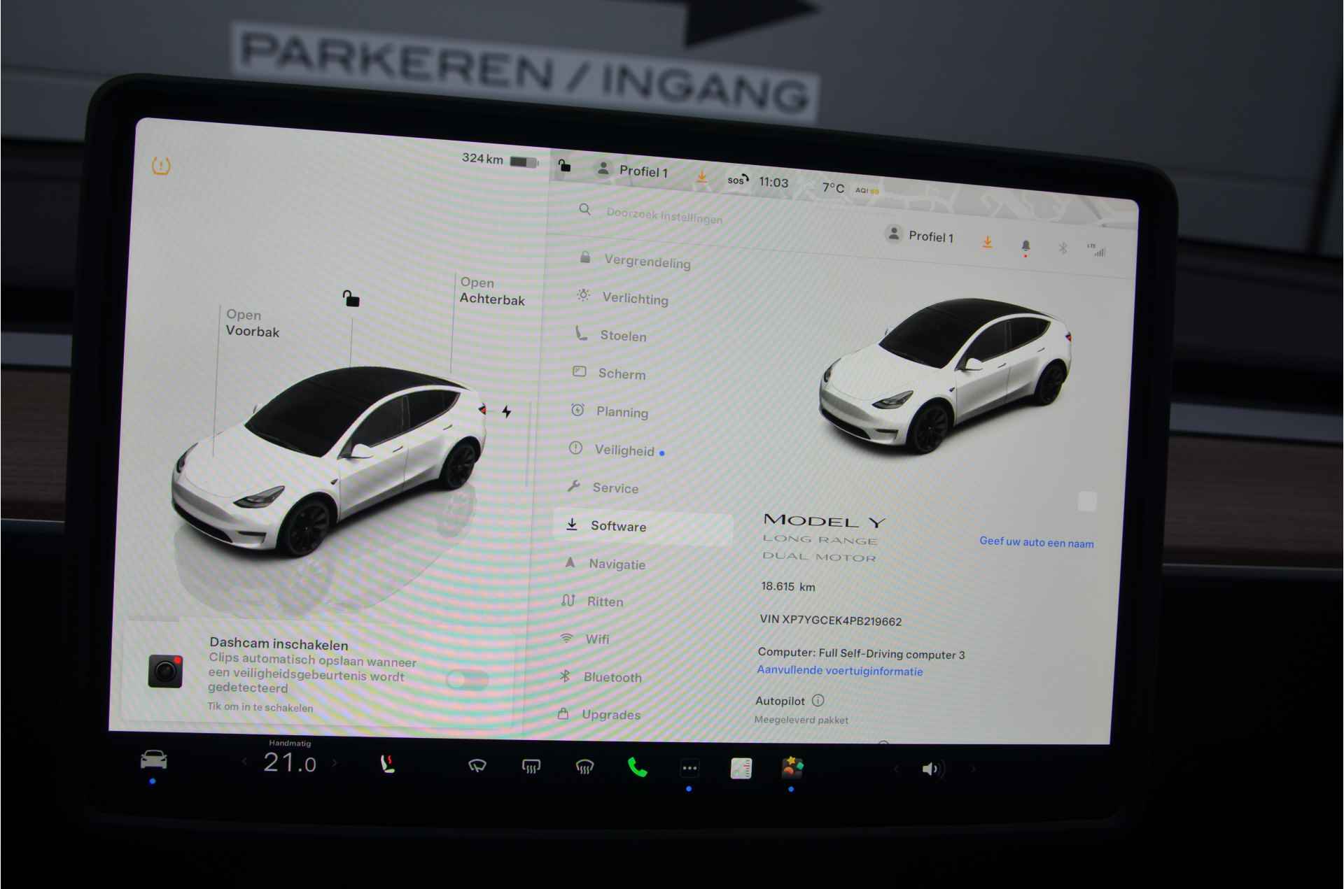 Tesla Model Y Long Range AWD 75 kWh Trekhaak, 20", AutoPilot - 21/34