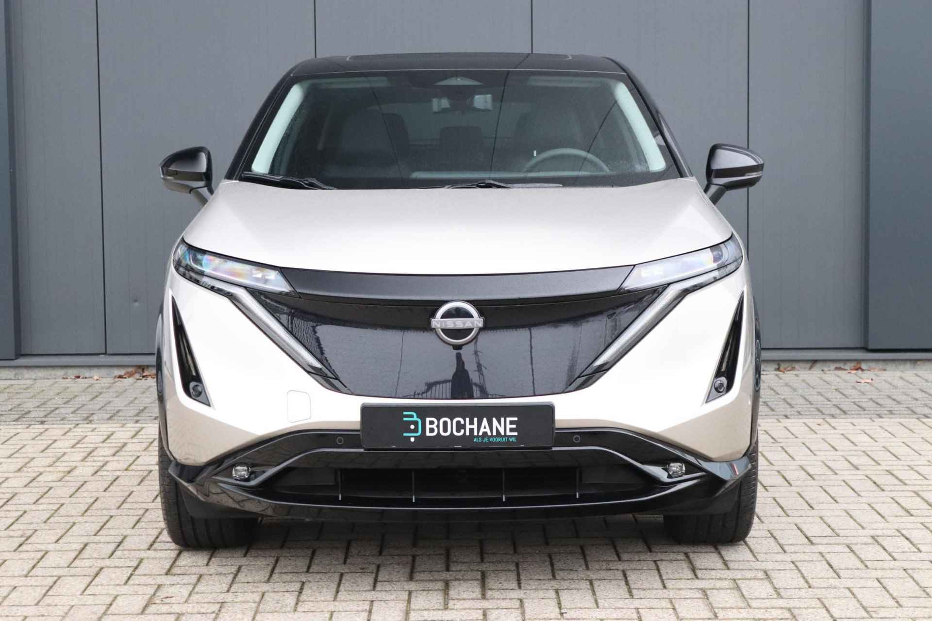 Nissan Ariya 66 kWh Evolve |20-inch Velgen| Panoramadak|  Two-Tone| 22KW Lader|Trekhaak| - 23/58