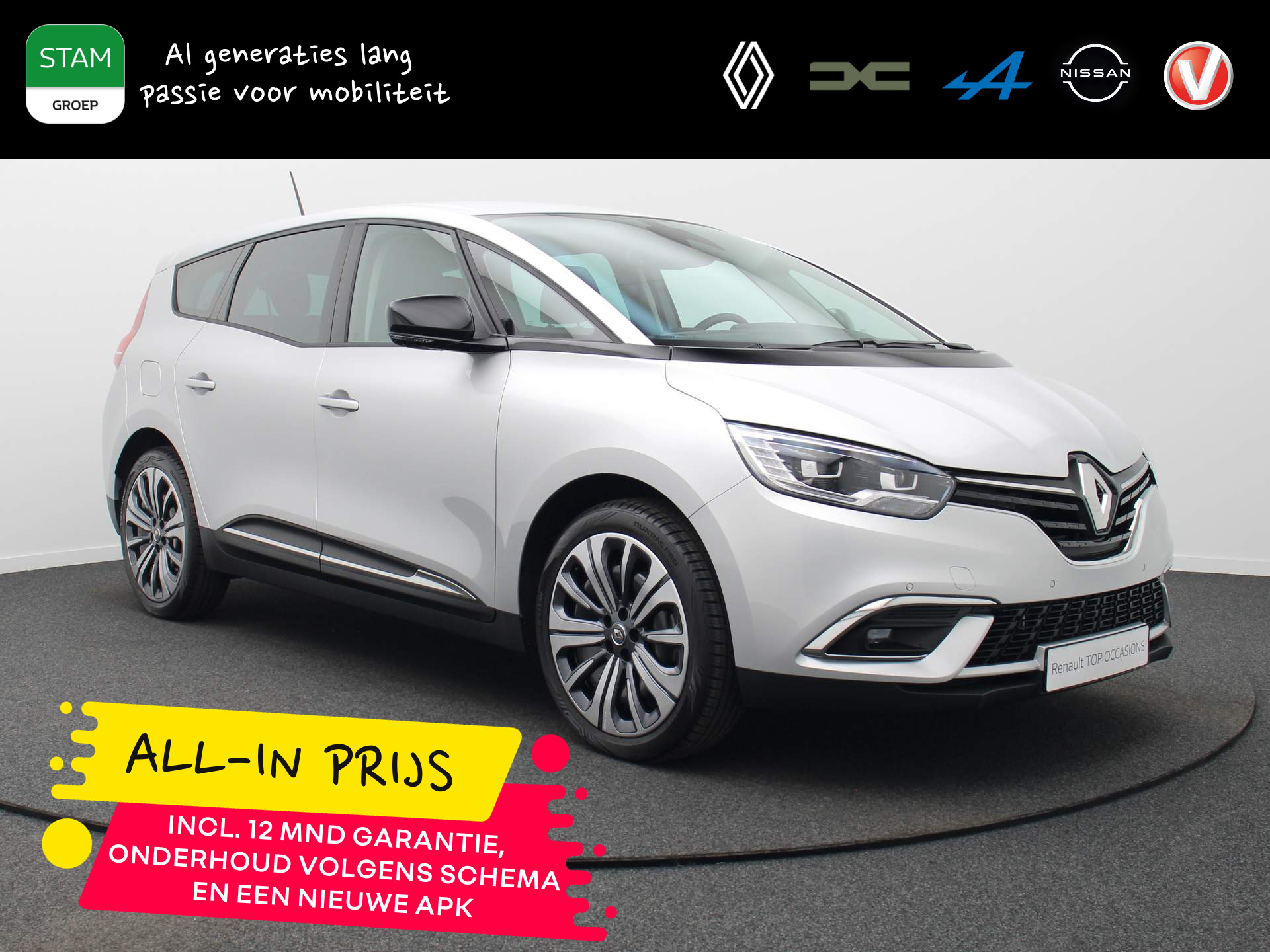 Renault Grand Scénic TCe 140pk Equilibre ALL-IN PRIJS! Climate | Cruise | Navi | Parkeersens. V+A