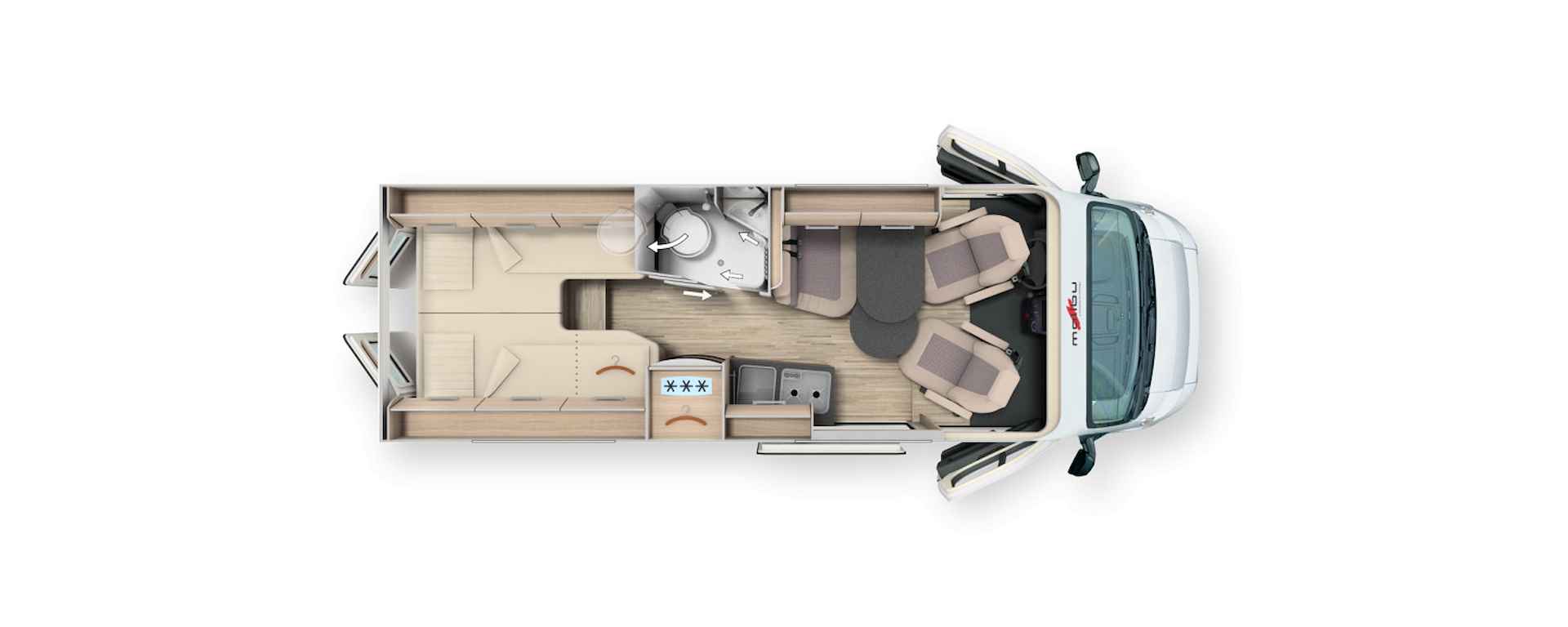Malibu Comfort 640 LE 9-G AUTOMAAT ENKELE BEDDEN NIEUW - 8/31