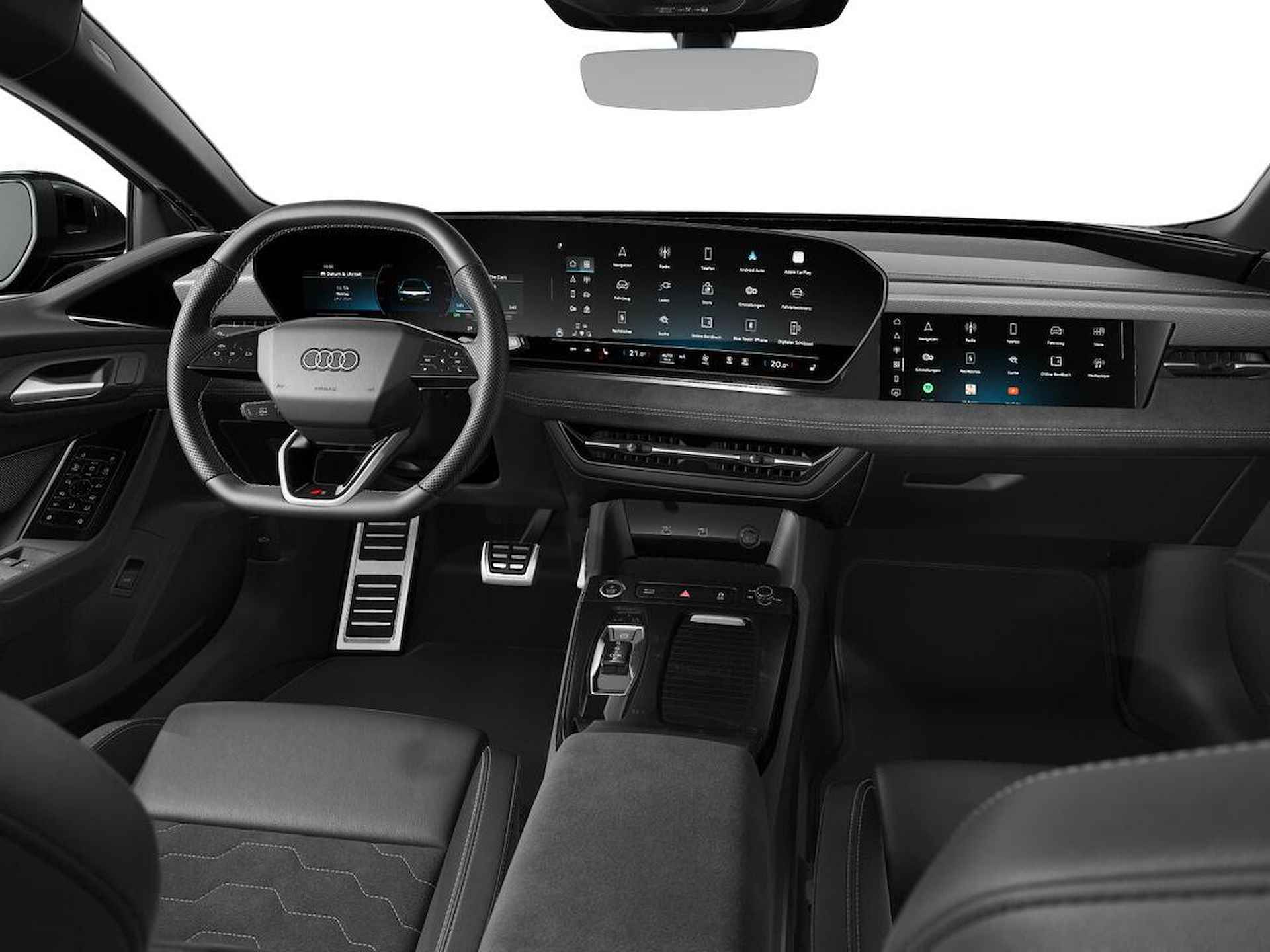 Audi A6 e-tron S Edition e-tron 210kW/286pk 100kWh Avant Elektris · Adaptieve luchtvering · Bekleding Leder/Alcantara · 21" LM Velgen · Glazen panormadak (Smart glass) - 3/8