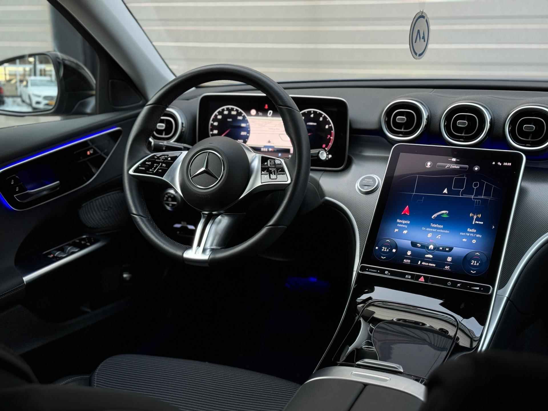 Mercedes-Benz C-klasse AUT|Burmester|Sfeerlicht|Night pakket|Lane assist|Cruise|Apple CarPlay|LED|Nieuwstaat - 8/58