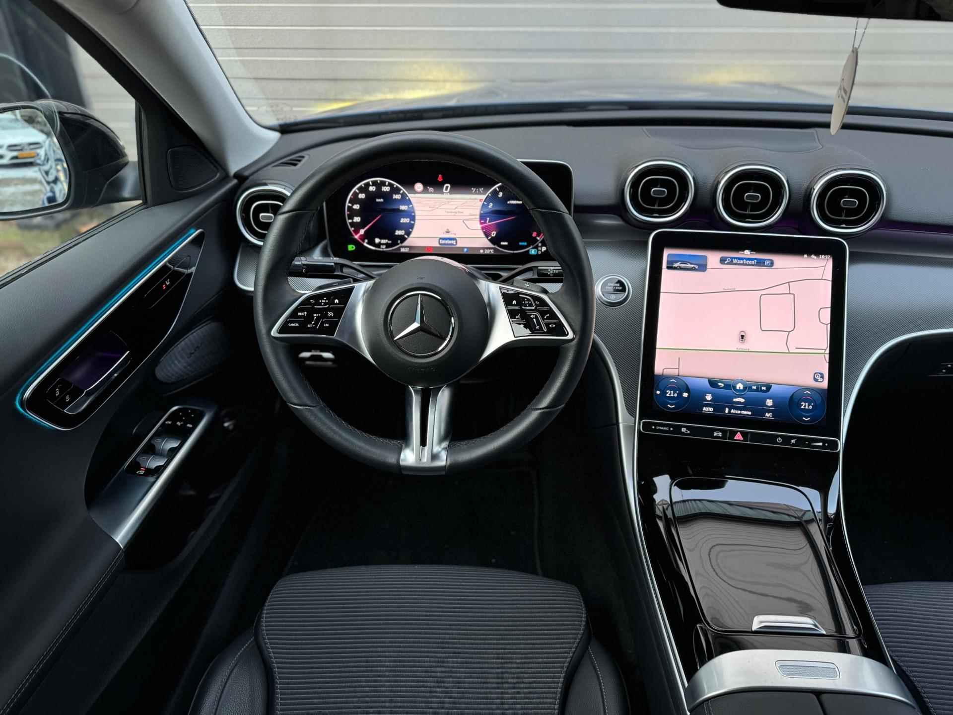 Mercedes-Benz C-klasse AUT|Burmester|Sfeerlicht|Night pakket|Lane assist|Cruise|Apple CarPlay|LED|Nieuwstaat - 32/58