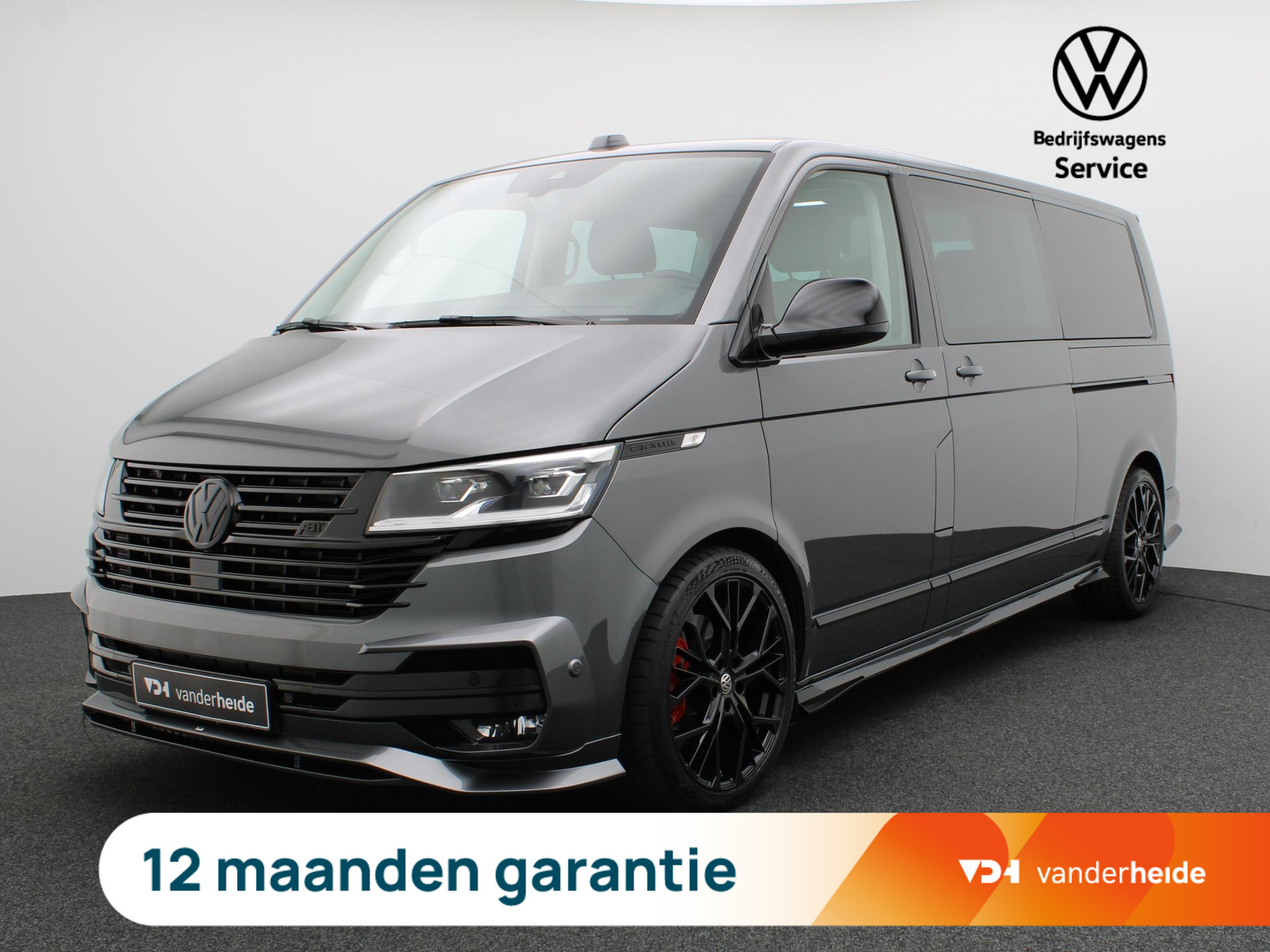 Volkswagen Transporter DC 2.0 TDI L2H1 Caravelle 204PK DSG ABT Sportsline, achteruitrijcamera, 2x elek. schuifdeur, leder, winterpakket, virtual cockpit, elek. stoel, alarm, 20'' lichtmetaal