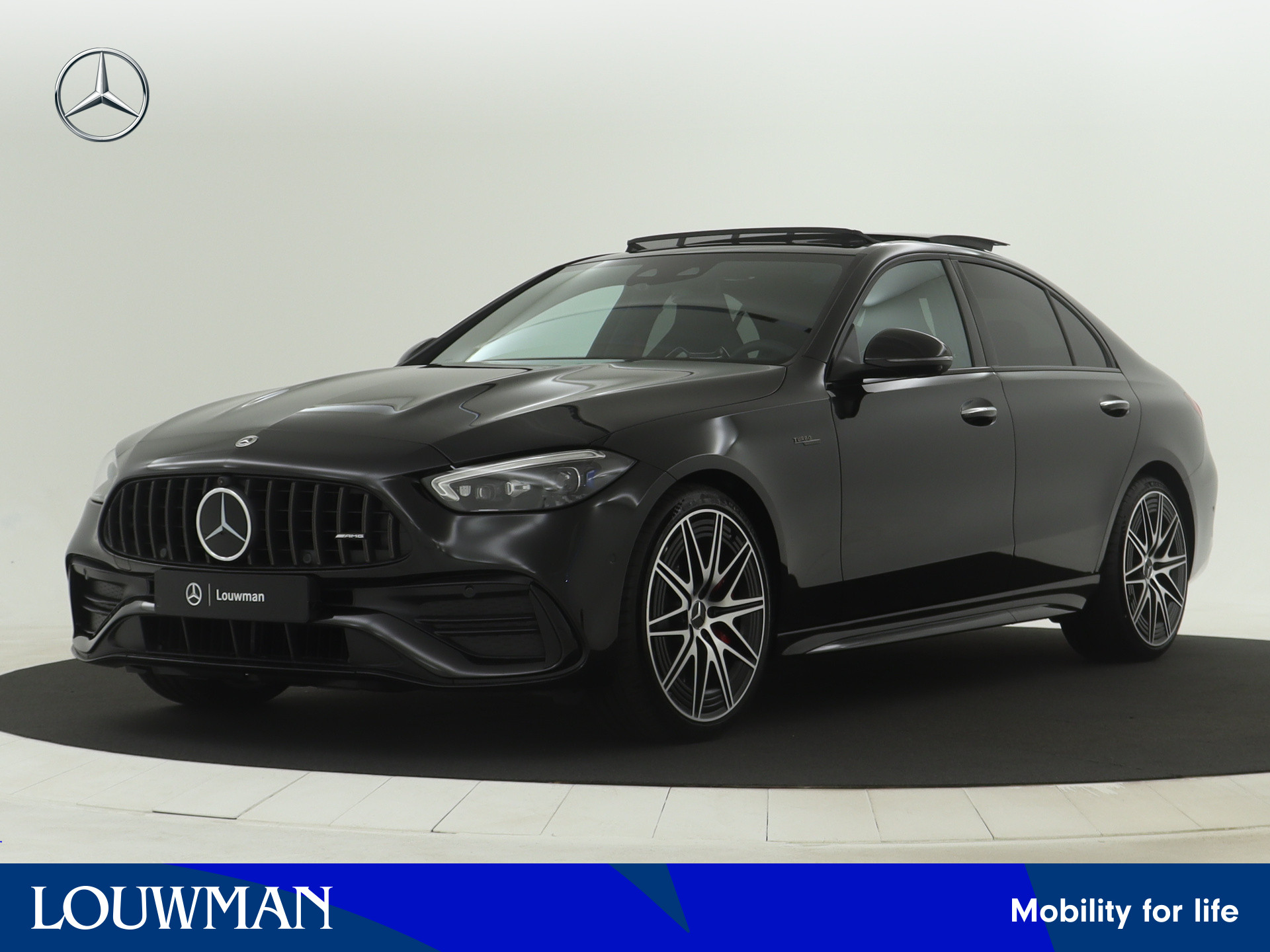 Mercedes-Benz C-Klasse Mercedes AMG 43 4MATIC  AMG Performance-stoelenpakket High-End | Veiligheidsgordels rood | AMG Nightpakket | Burmester® 3D surround sound system | Parkeerpakket met 360°-camera | Digital light |