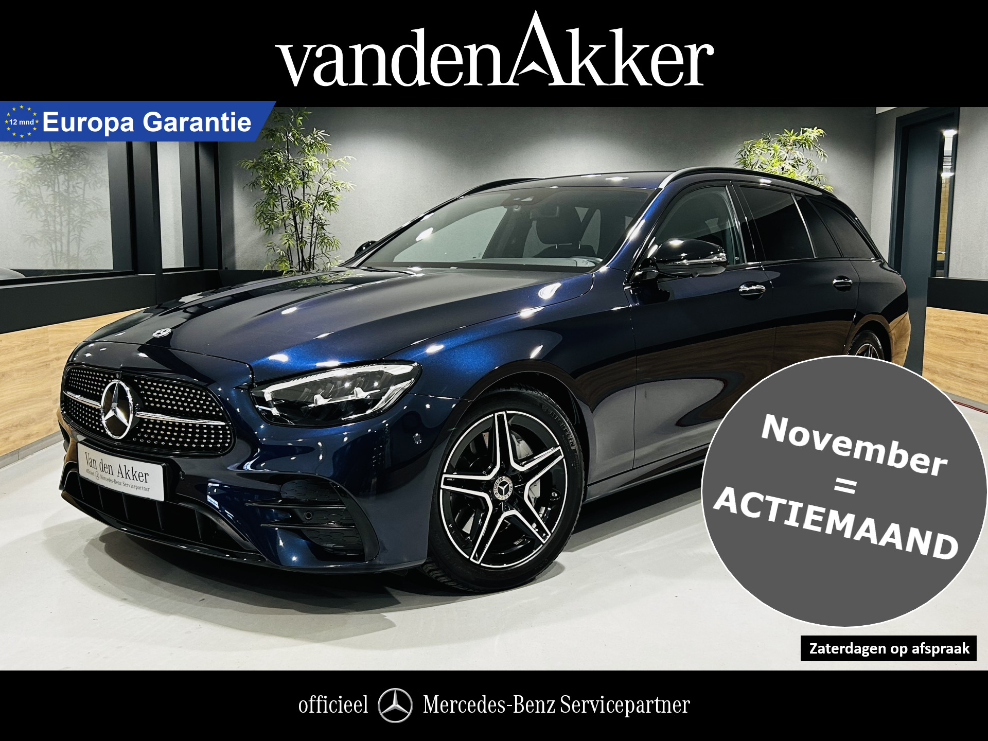 Mercedes-Benz E-Klasse Estate 200 AMG // Night pakket // 360 Camera // Keyless Entry // Sfeerverlichting // Leder // Alarm // Zwarte hemel