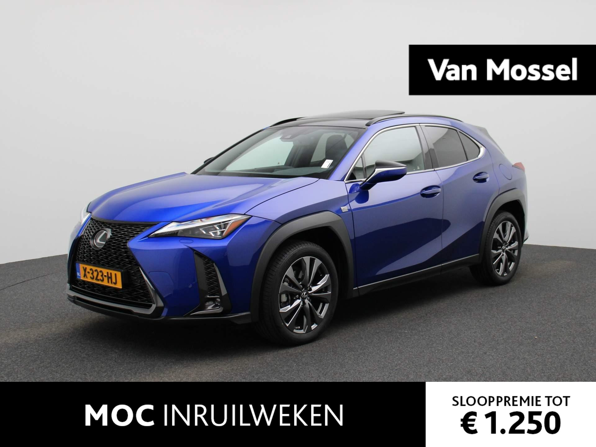 Lexus UX 250h F Sport Design | SCHUIFDAK | NAVIGATIE | LEDER | STOELVERWARMING | TREKHAAK | ACHTERUITRIJCAMERA | ADAPTIVE CRUISE CONTROL | PARKEERSENSOREN V+A | LED KOPLAMPEN |