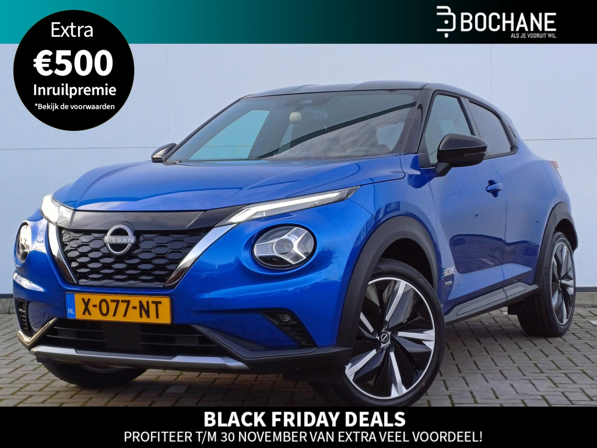 Nissan Juke 1.6 Hybrid 143 N-Design Automaat / Lichtmetalen Velgen / Parkeersensoren icm Camera / Navigatie / Cruise Control / Apple Carplay