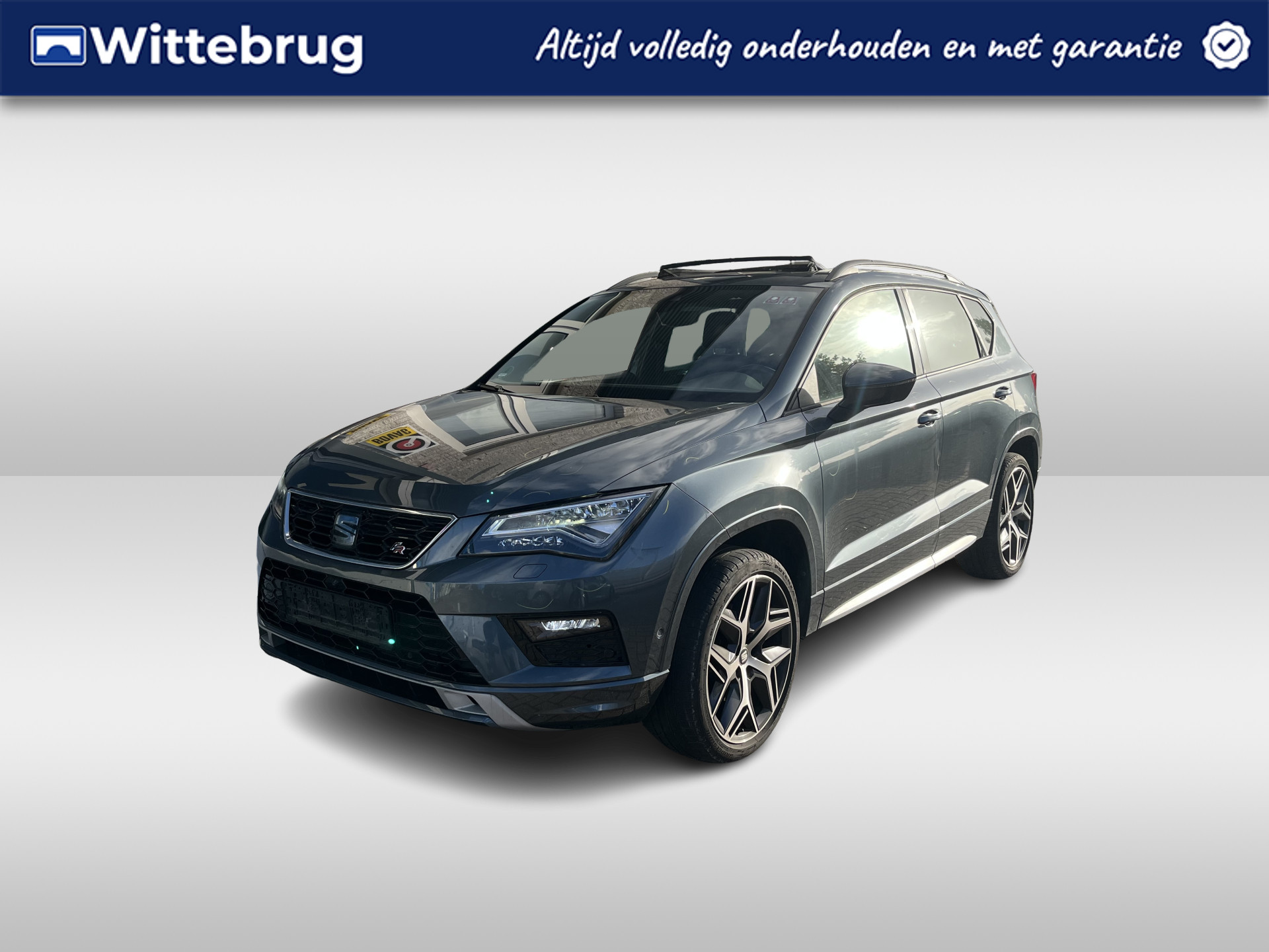 SEAT Ateca 1.5 TSI FR / AUTOMAAT/ TREKHAAK/ PANO/ 360 CAMERA/ PARK. SENSOREN/ DODE HOEK/ KEYLESS/ STOEL VERWARM./ VIRTUAL COCKPIT/ ADAPT. CRUISE/ APP CONNECT/ NAVI/ CLIMA/ DAB/ 19" LMV/