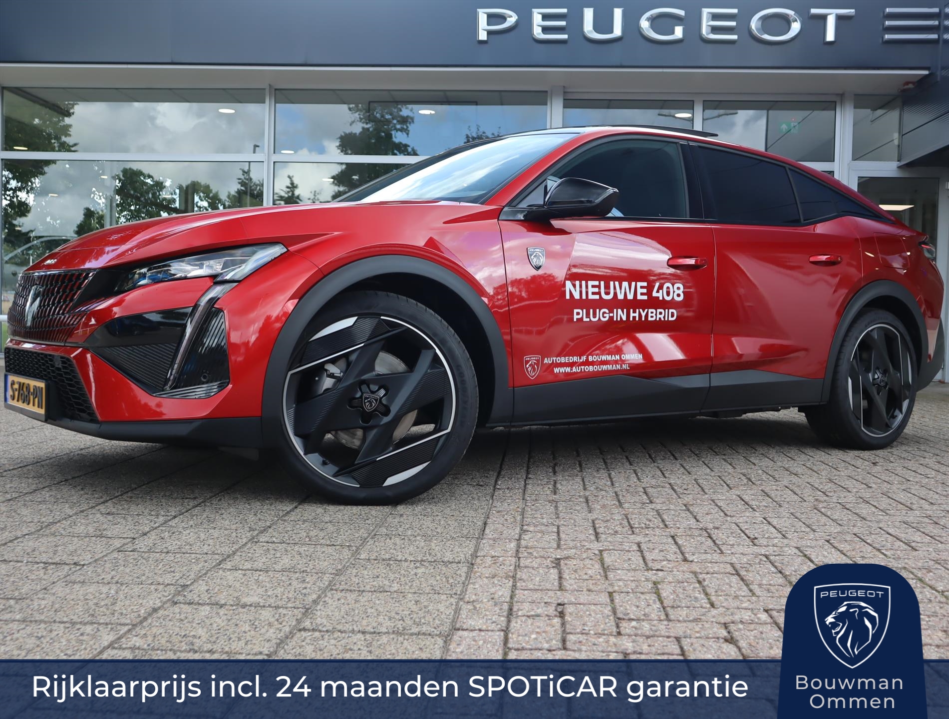 Peugeot 408 GT Plug-In Hybrid 225PK e-EAT8 Automaat, Rijklaarprijs, FOCAL HiFi Elektrisch verstelbare stoelen 360° Camera Panoramadak bij viaBOVAG.nl