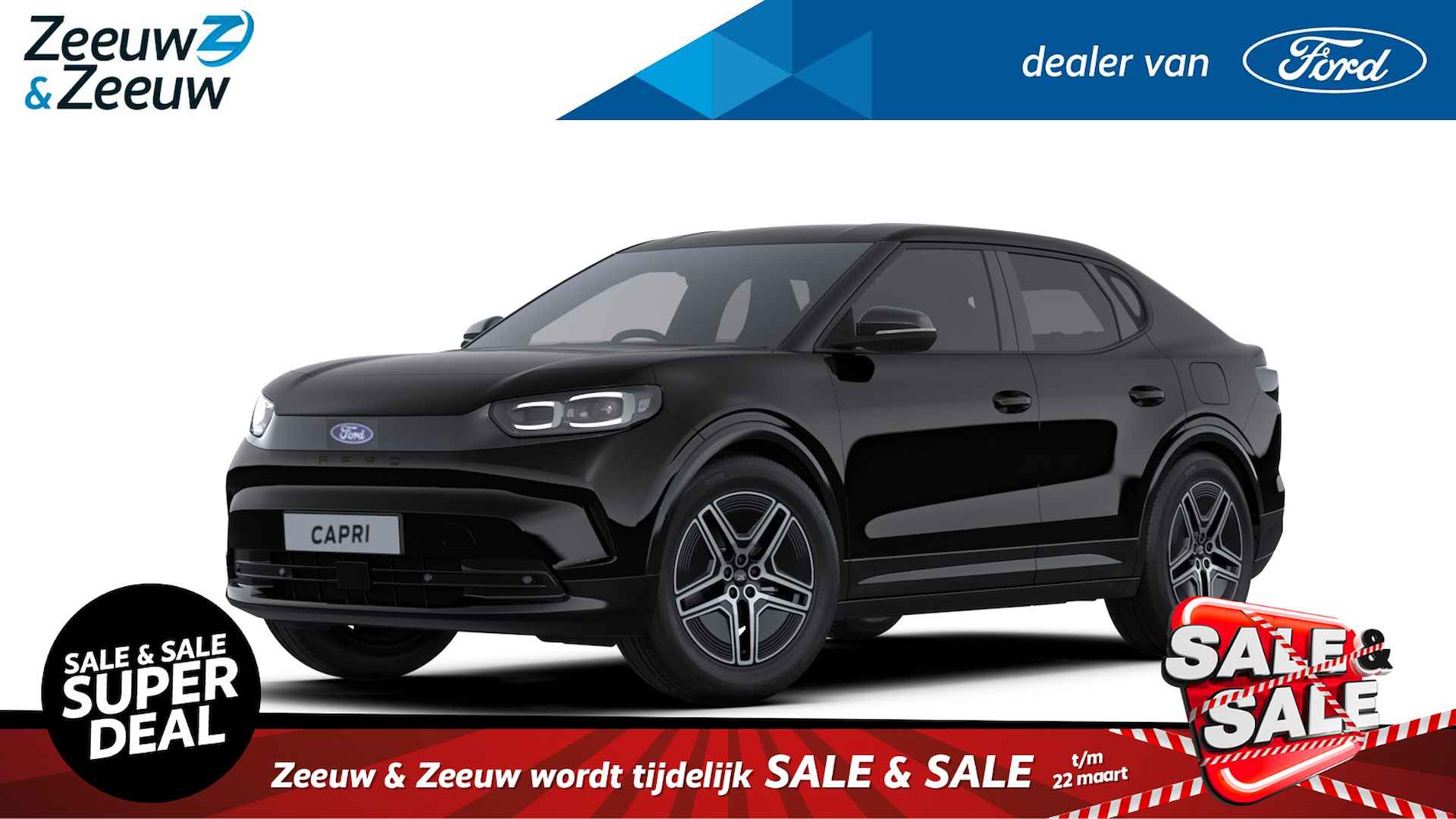 Ford Capri Premium Ext Range RWD 77 kWh  | Nieuw te bestellen bij Zeeuw & Zeeuw Ford Alphen | Prijs inclusief 2400 euro Ford Voordeel | Financiering via Ford Options mogelijk | Automaat