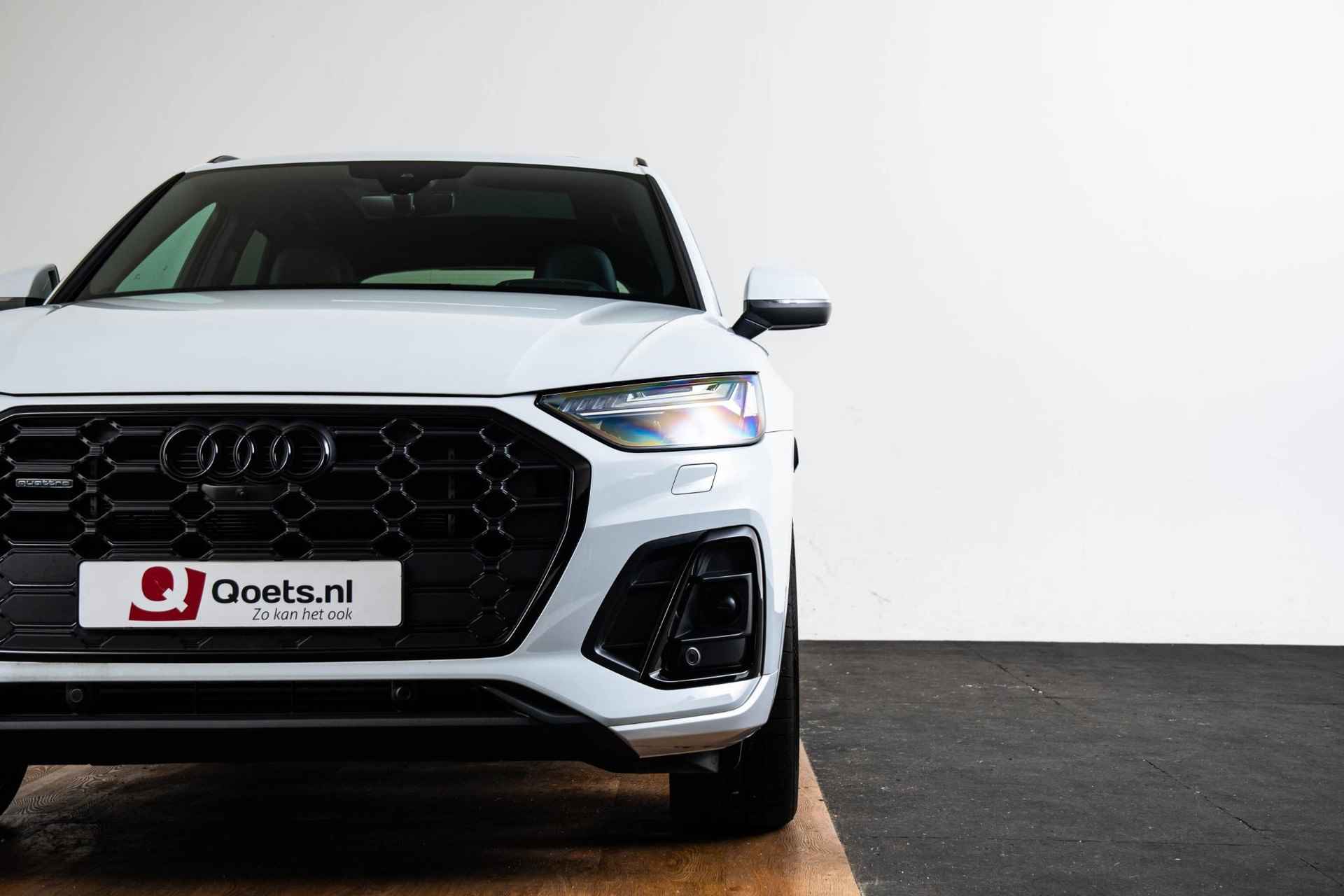 Audi Q5 50 TFSI e S edition Panoramadak - Luchtvering - Head-up - Parkeerassistent - Assistentiepakket City, Parking & Tour - Sportstoelen - Matrix LED - 21 inch - 55/74