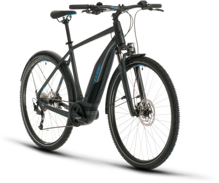 Cube CROSS HYBRID ONE 500 IRIDIUM/BLUE 2019 Heren Iridium/blue 58cm 2019