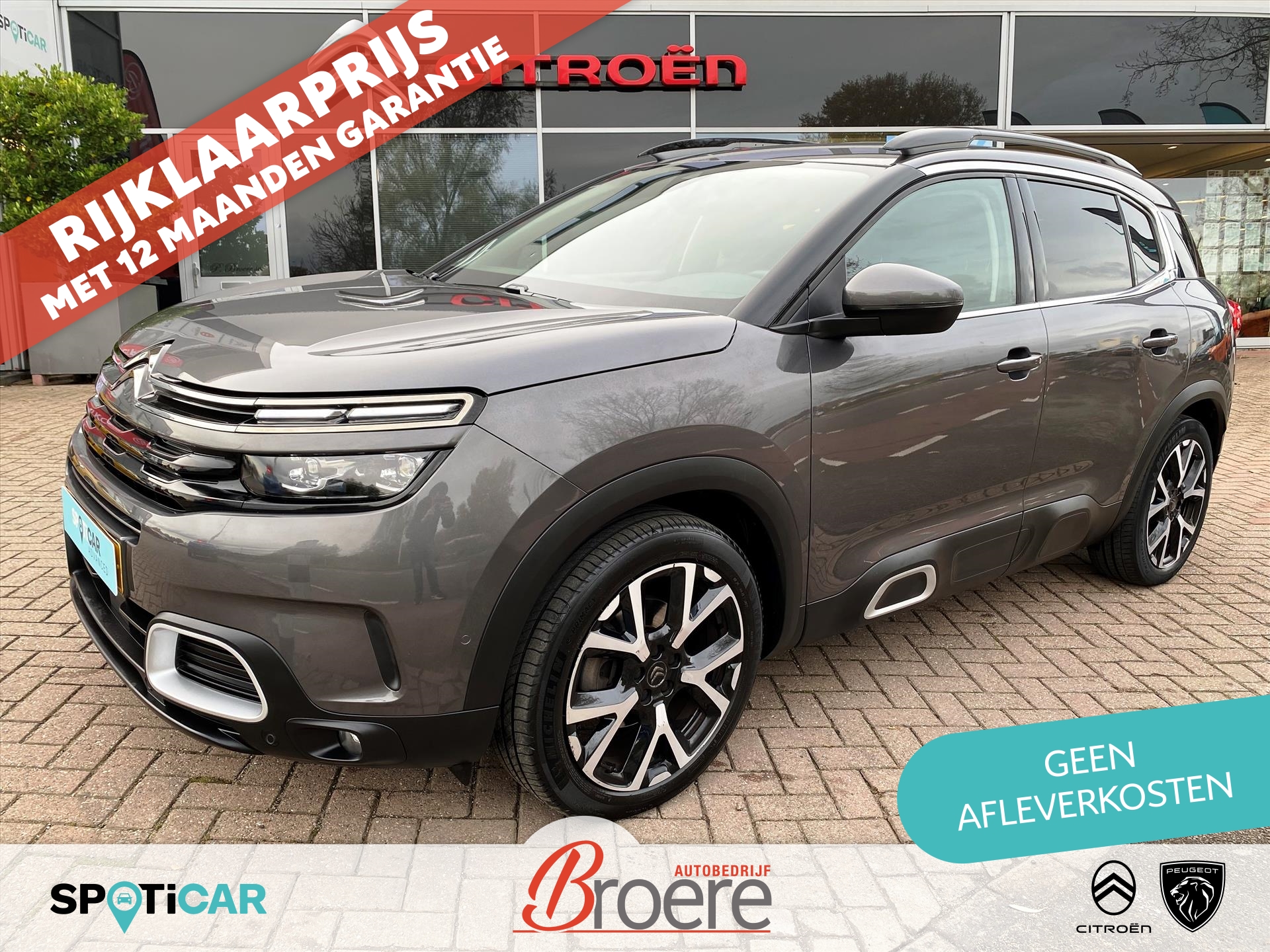 CITROEN C5 Aircross 1.2 130pk Shine | adaptive cruise, 19 inch velgen, camera, parkeersensoren v&a, elek. klep, keyless, dodehoekdetectie, dab, navi, apple, android