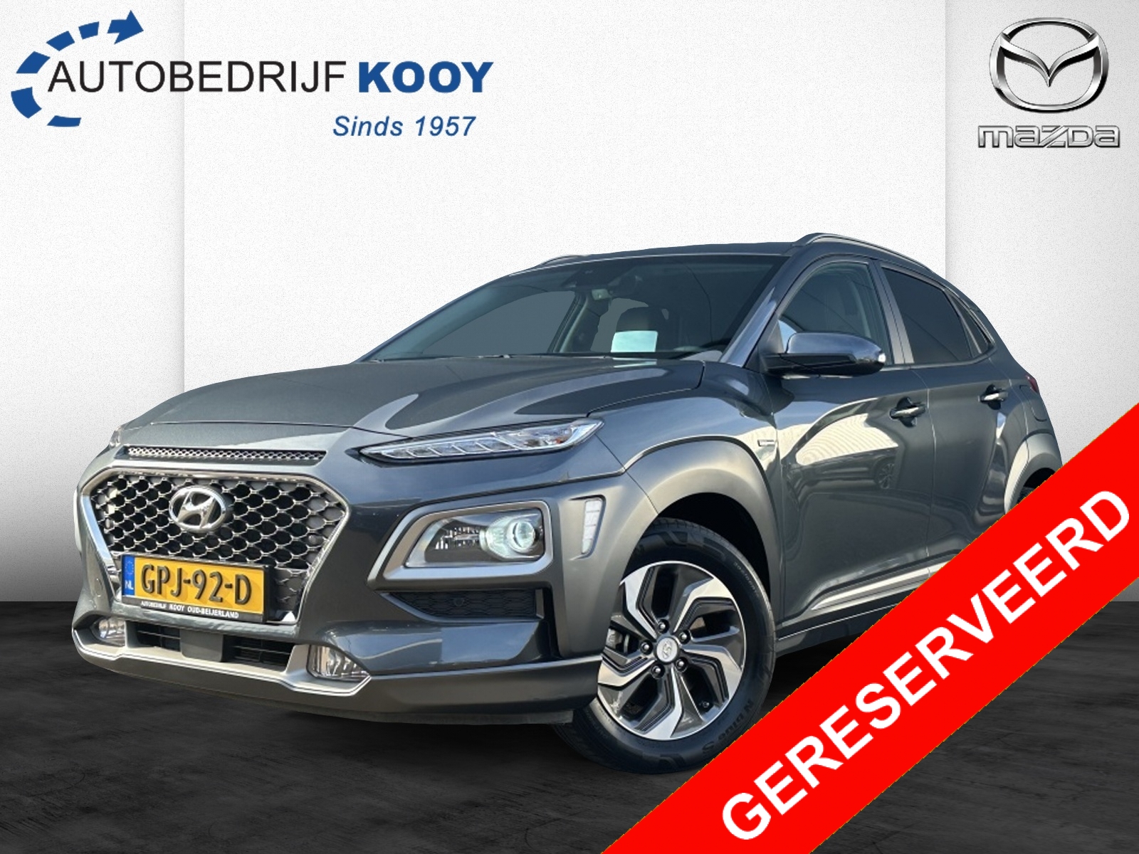 Hyundai Kona 1.6 GDI HEV Premium / Leer / HUD / Apple Carplay