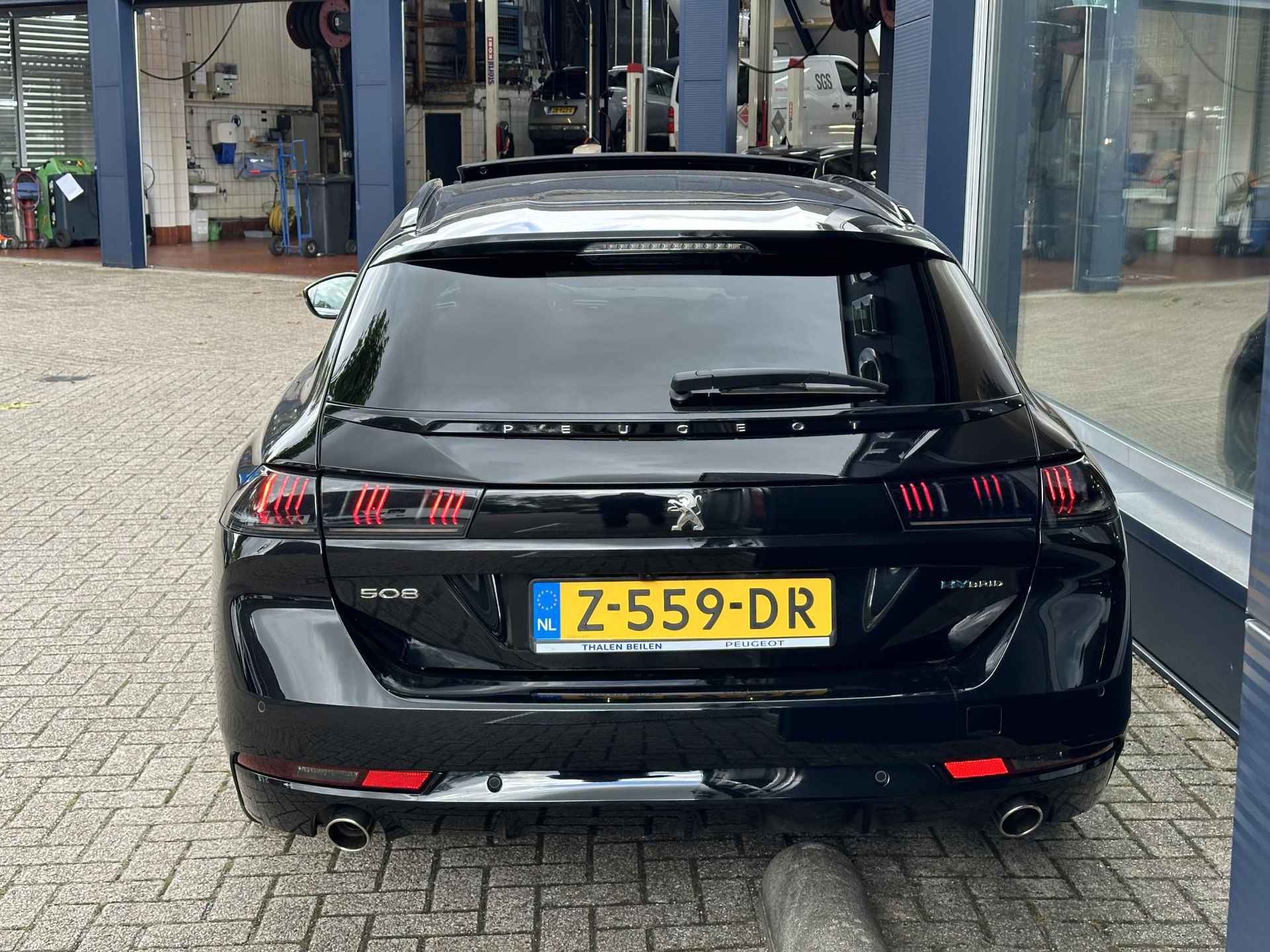 Peugeot 508 SW 1.6 HYbrid GT Pack Business 225 PK | Meest Complete Uitvoering | Panoramisch Schuif-Kanteldak | Navigatie | Full LED Verlichting | FOCAL Premium HiFi | Elektrisch Verstelbare Massage Stoelen | Night Vision | Active Suspension | 360 Graden Camera | 18 Inch Lichtmetalen Velgen | Dodehoek Detectie | Climate Control | Adaptive Cruise Control | - 5/81