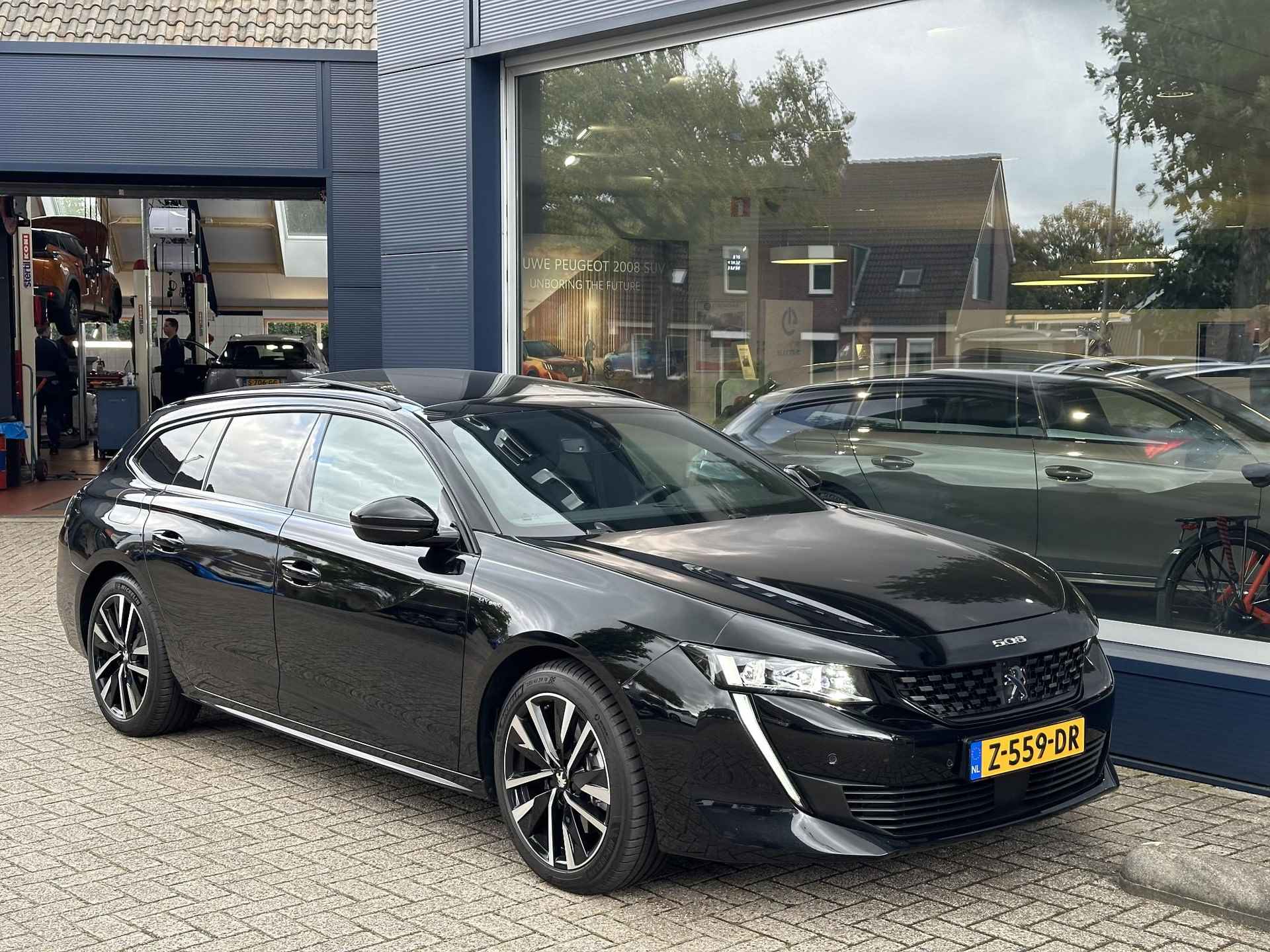 Peugeot 508 SW 1.6 HYbrid GT Pack Business 225 PK | Meest Complete Uitvoering | Panoramisch Schuif-Kanteldak | Navigatie | Full LED Verlichting | FOCAL Premium HiFi | Elektrisch Verstelbare Massage Stoelen | Night Vision | Active Suspension | 360 Graden Camera | 18 Inch Lichtmetalen Velgen | Dodehoek Detectie | Climate Control | Adaptive Cruise Control | - 7/81