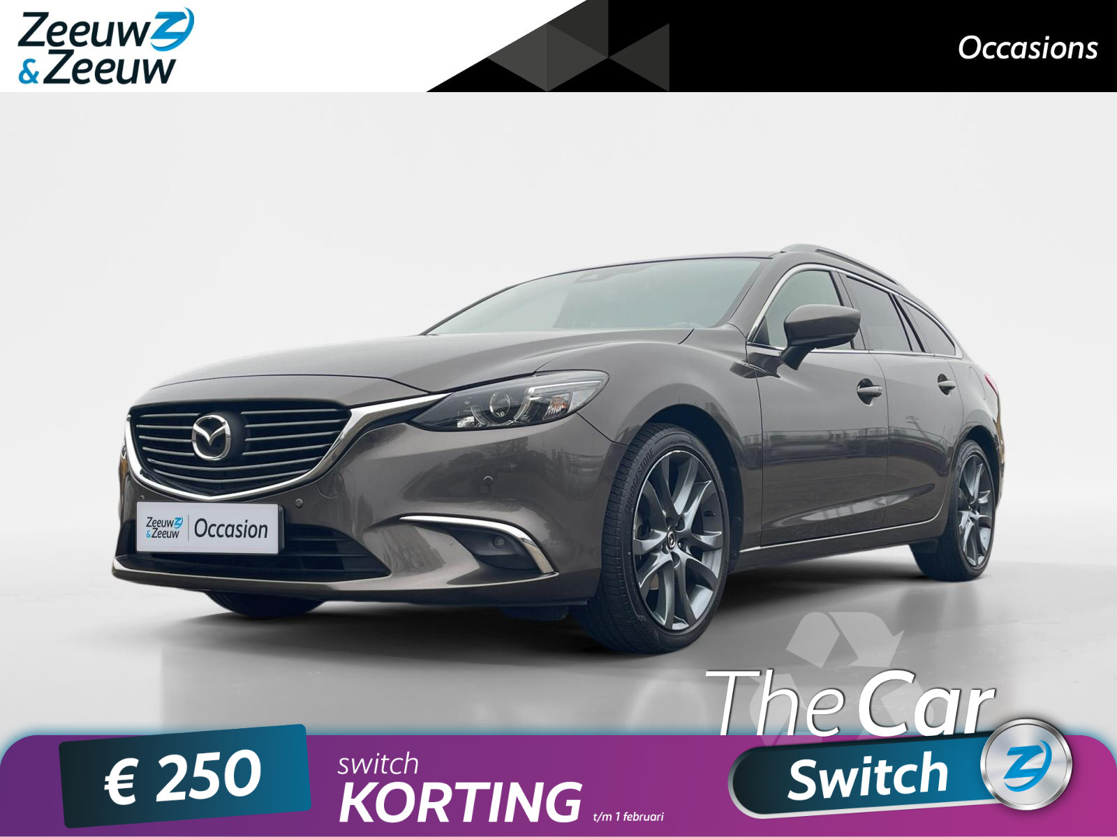 Mazda 6 Sportbreak 2.0 SkyActiv-G 165 Skylease GT Limited | Zeer nette auto | Navigatie | Premium audio installatie | Dodehoek detectie | Trekhaak | Parkeersensoren V+A | Achteruitrijcamera | Privacy glas |