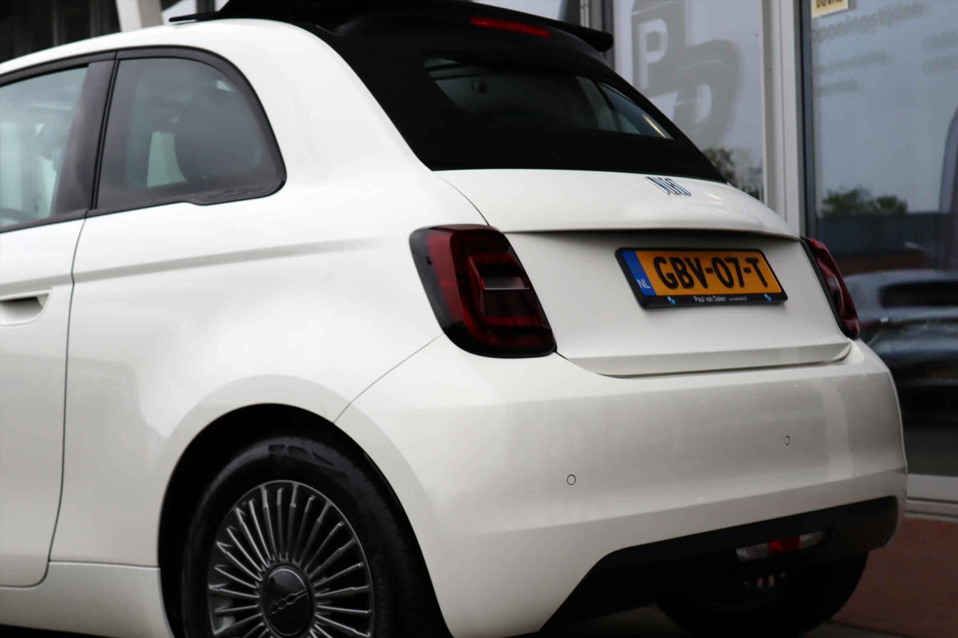 Fiat 500c ICON 42KWh 118PK CABRIO Navi | Cruise | 100% Electrisch | Keyless | Clima | Dab | Pdc | Led | 16 Inch Lm | - 13/55